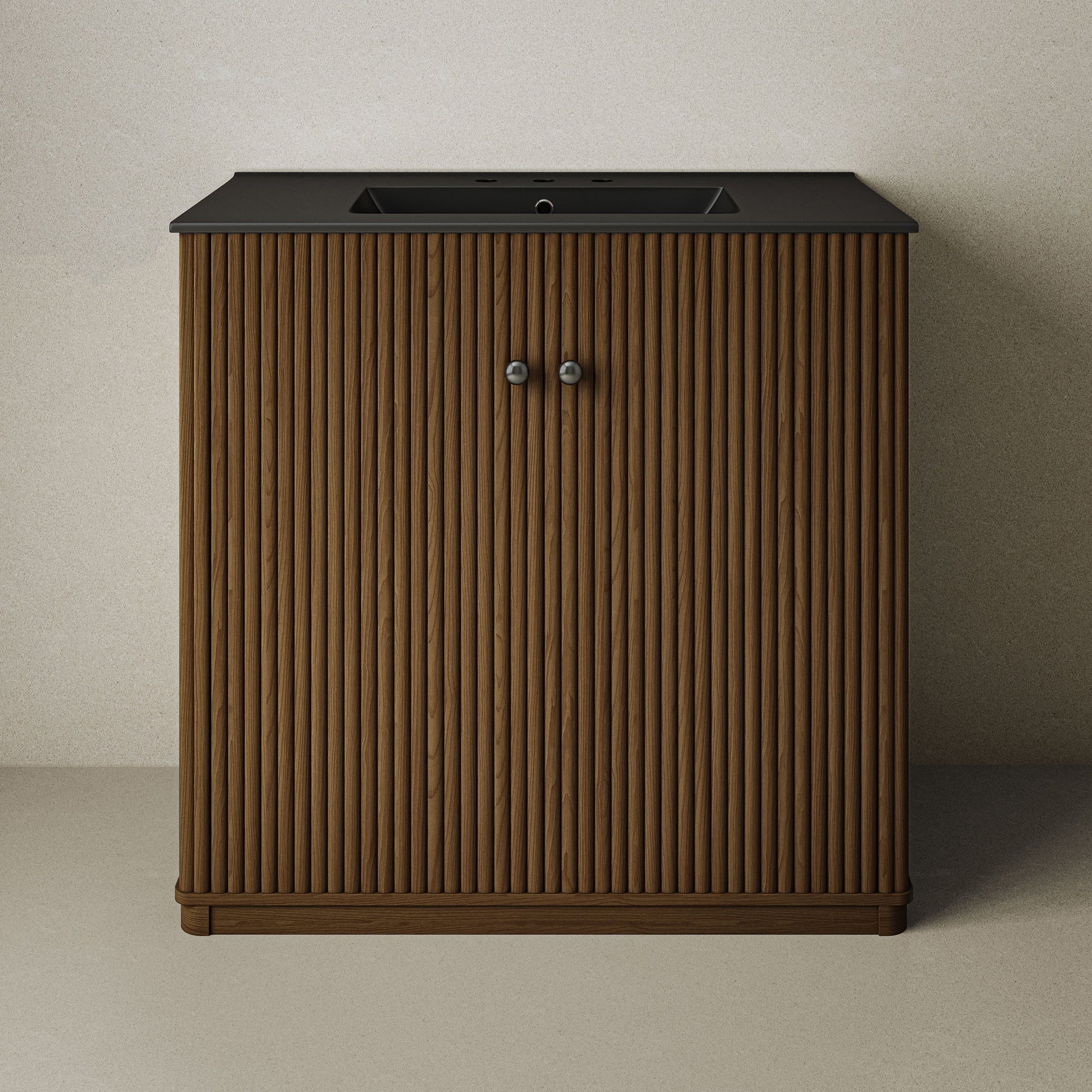 Brown Oak / Black / 3-Hole