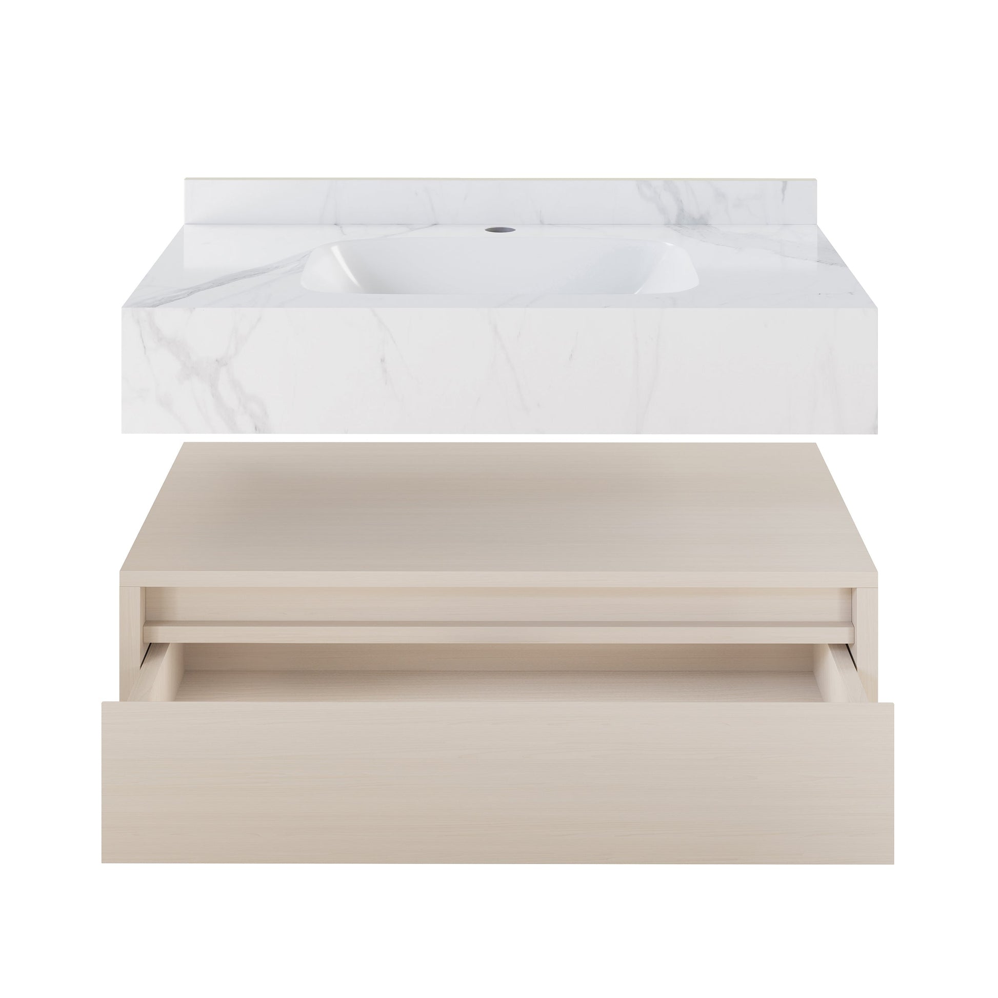 White Oak / White Marble