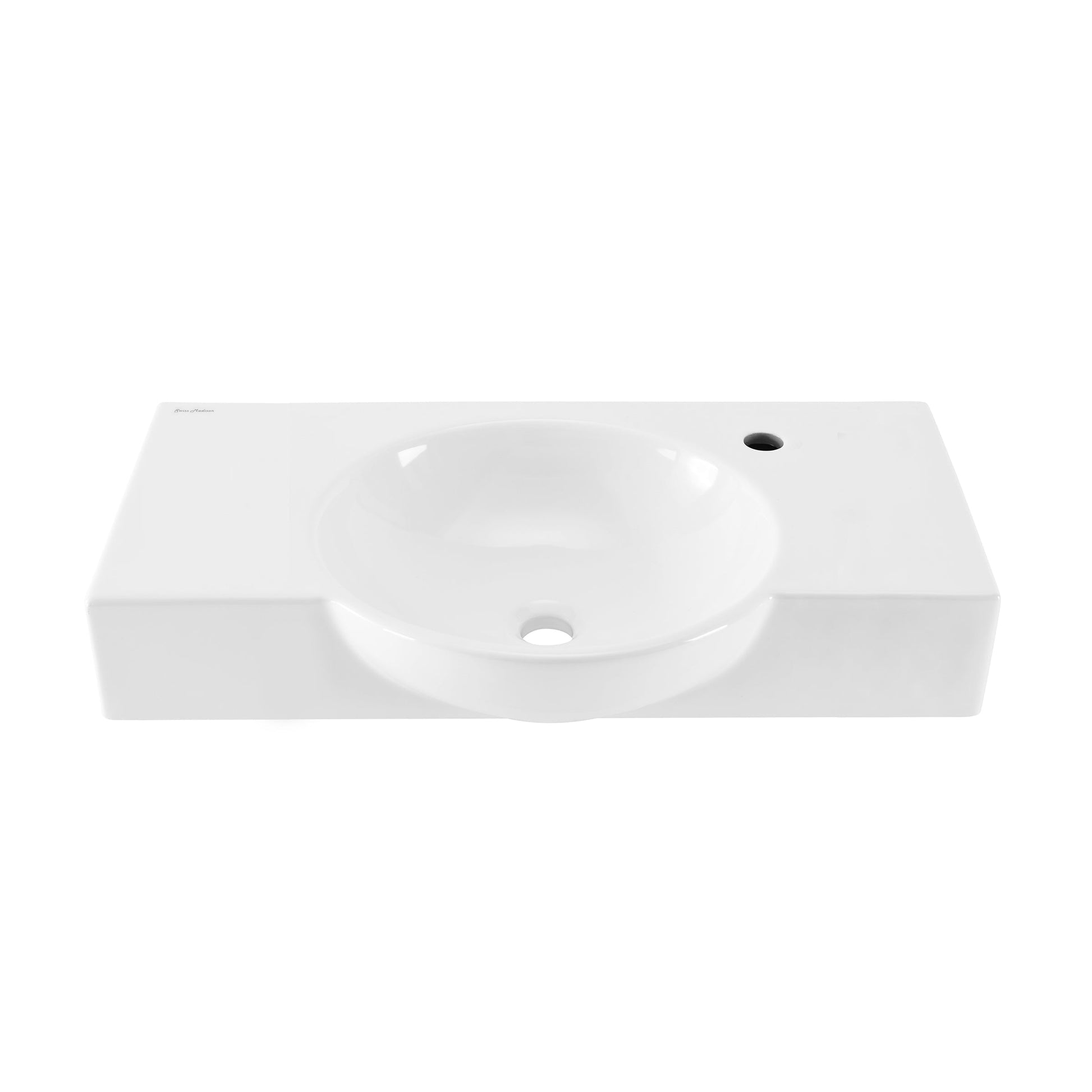Glossy White / 1-Hole / Right