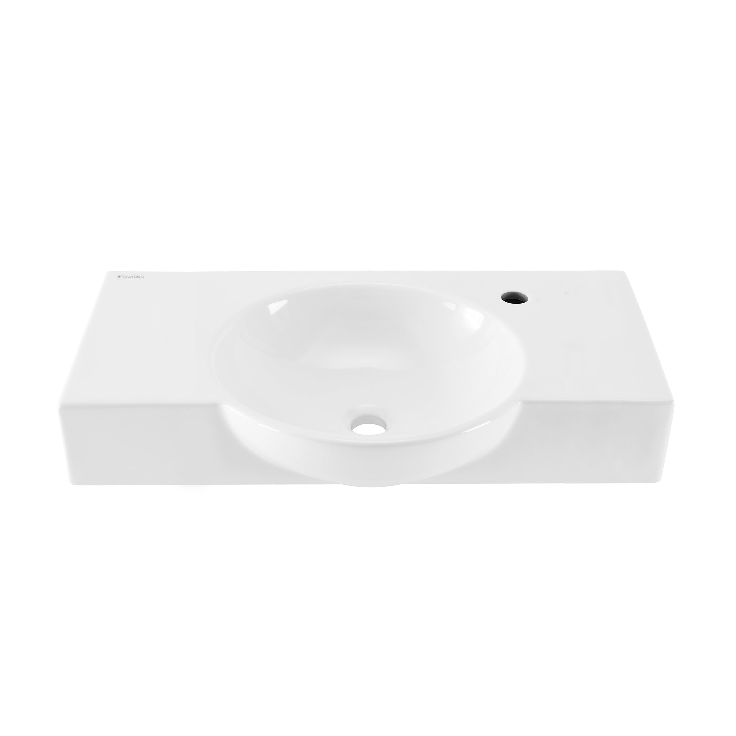 Glossy White / 1-Hole / Right