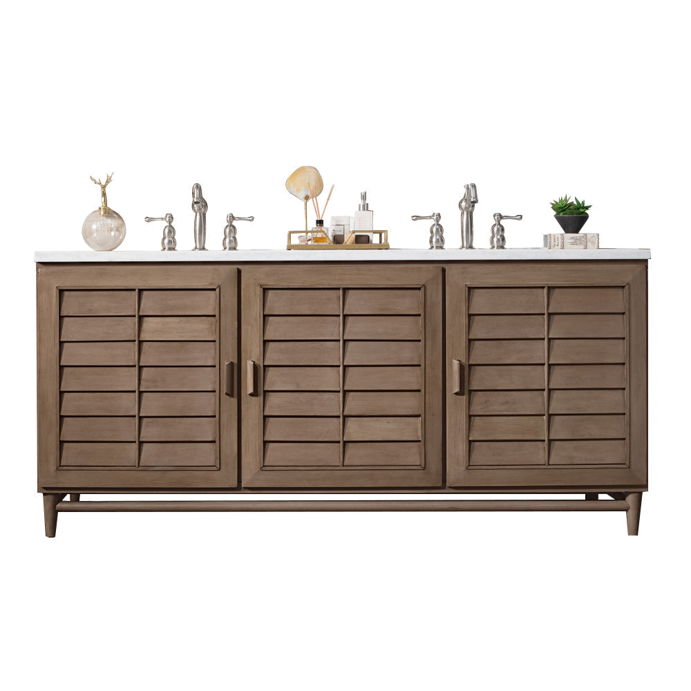 Whitewashed Walnut / Eternal Jasmine Pearl - 3 Faucet Holes