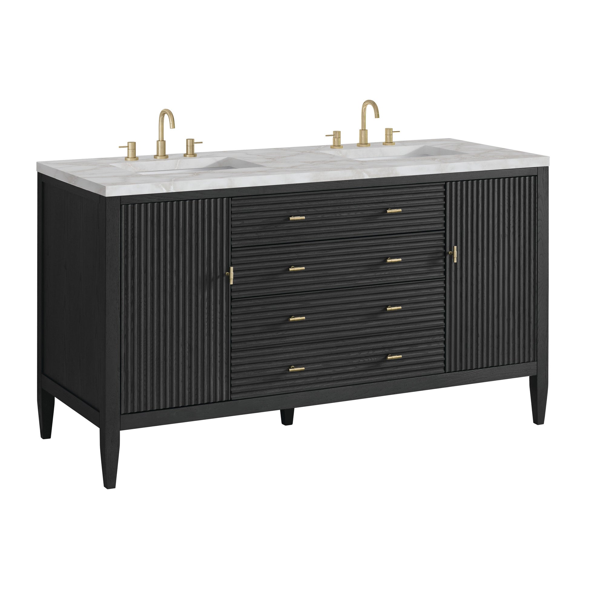 Carbon Oak / Victorian Silver - 3 Faucet Holes