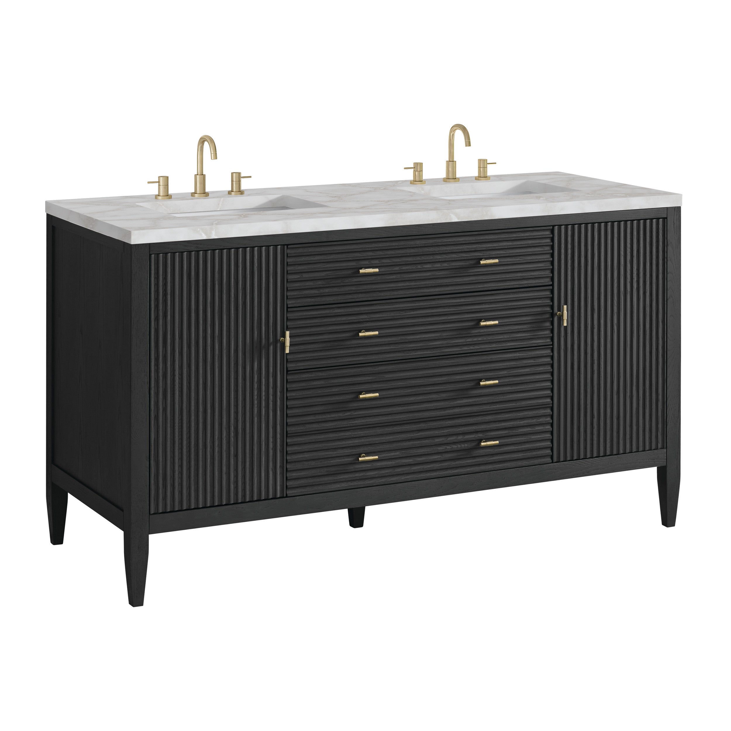 Carbon Oak / Victorian Silver - 3 Faucet Holes