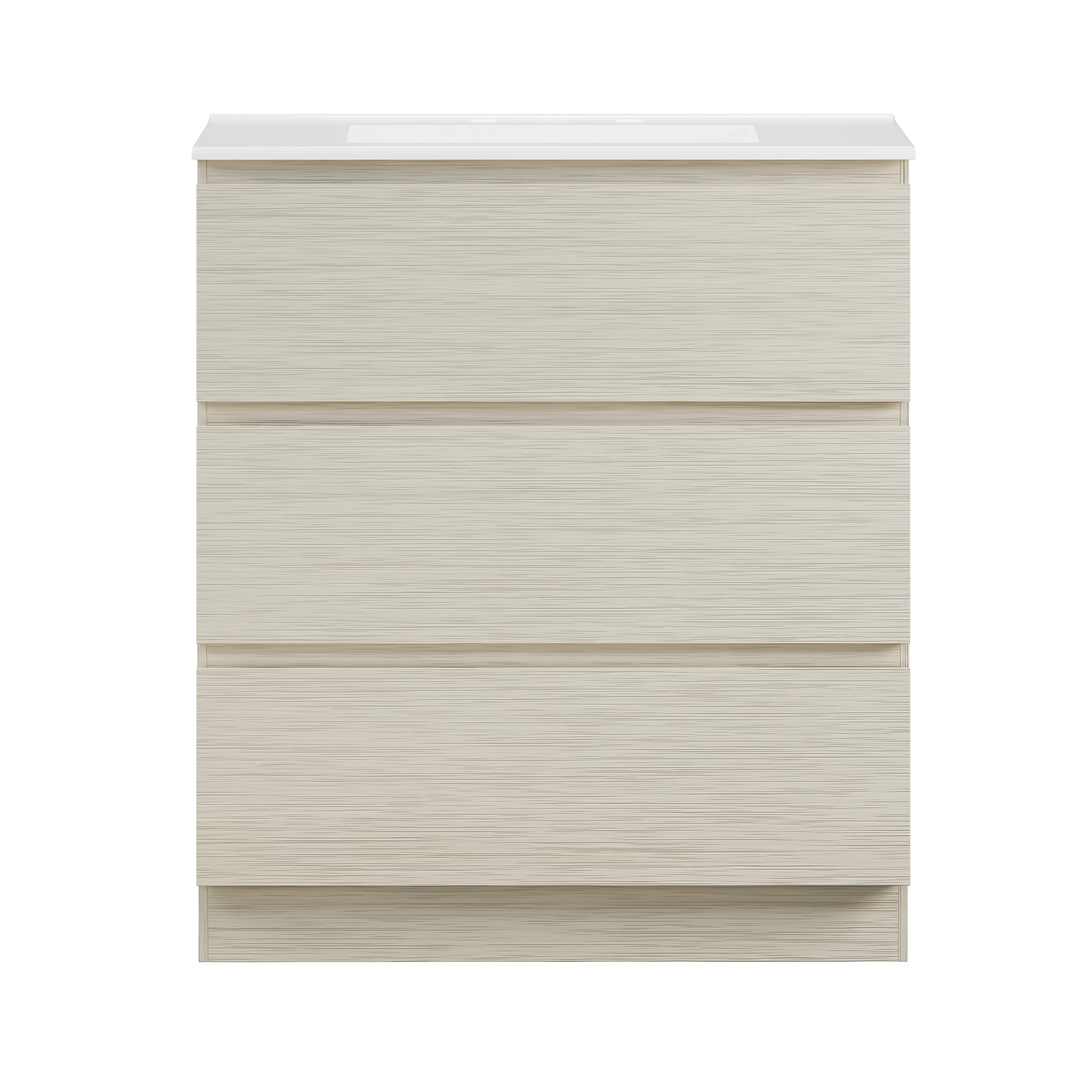 White Oak / Glossy White / 3-Hole