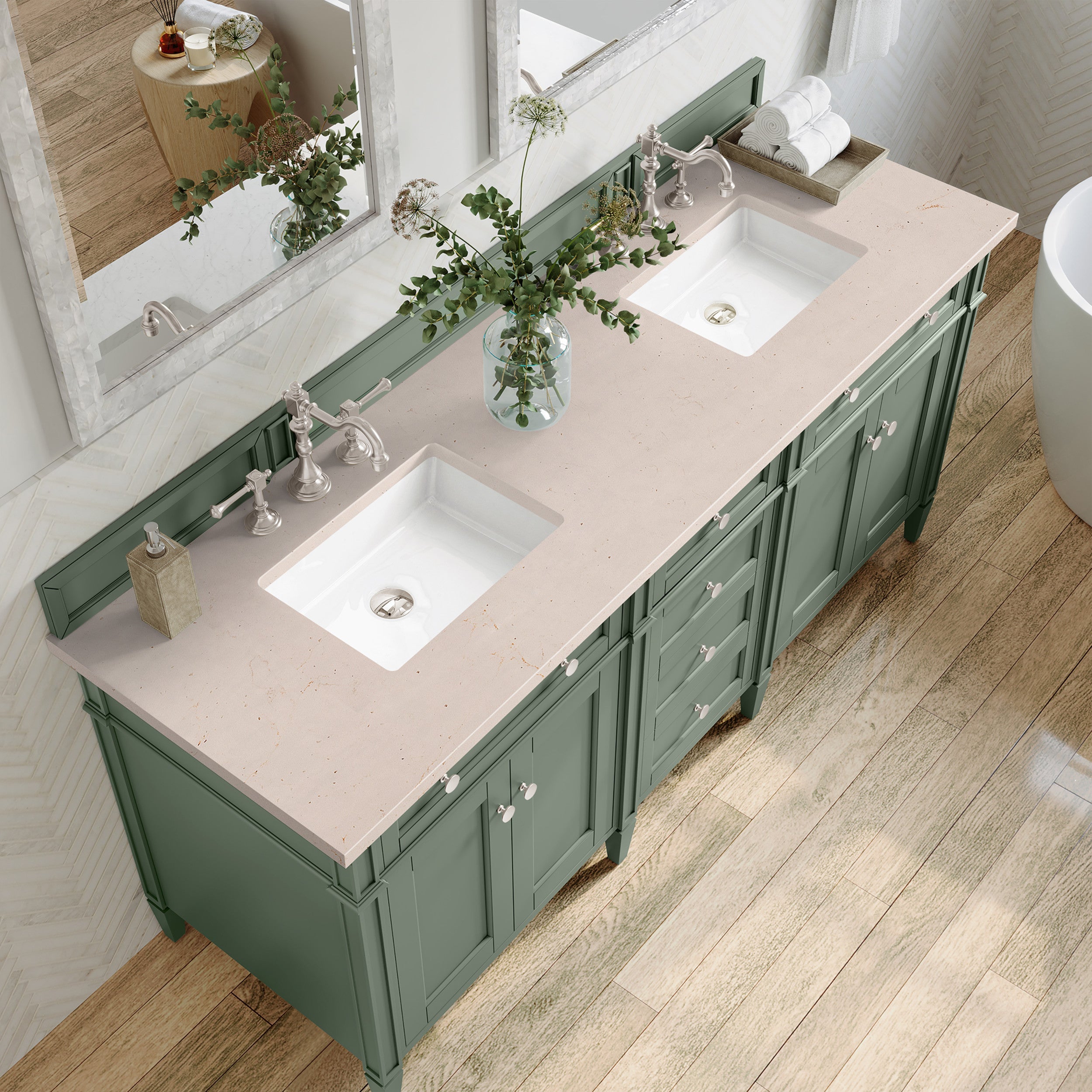 Smokey Celadon / Eternal Marfil - 3 Faucet Holes