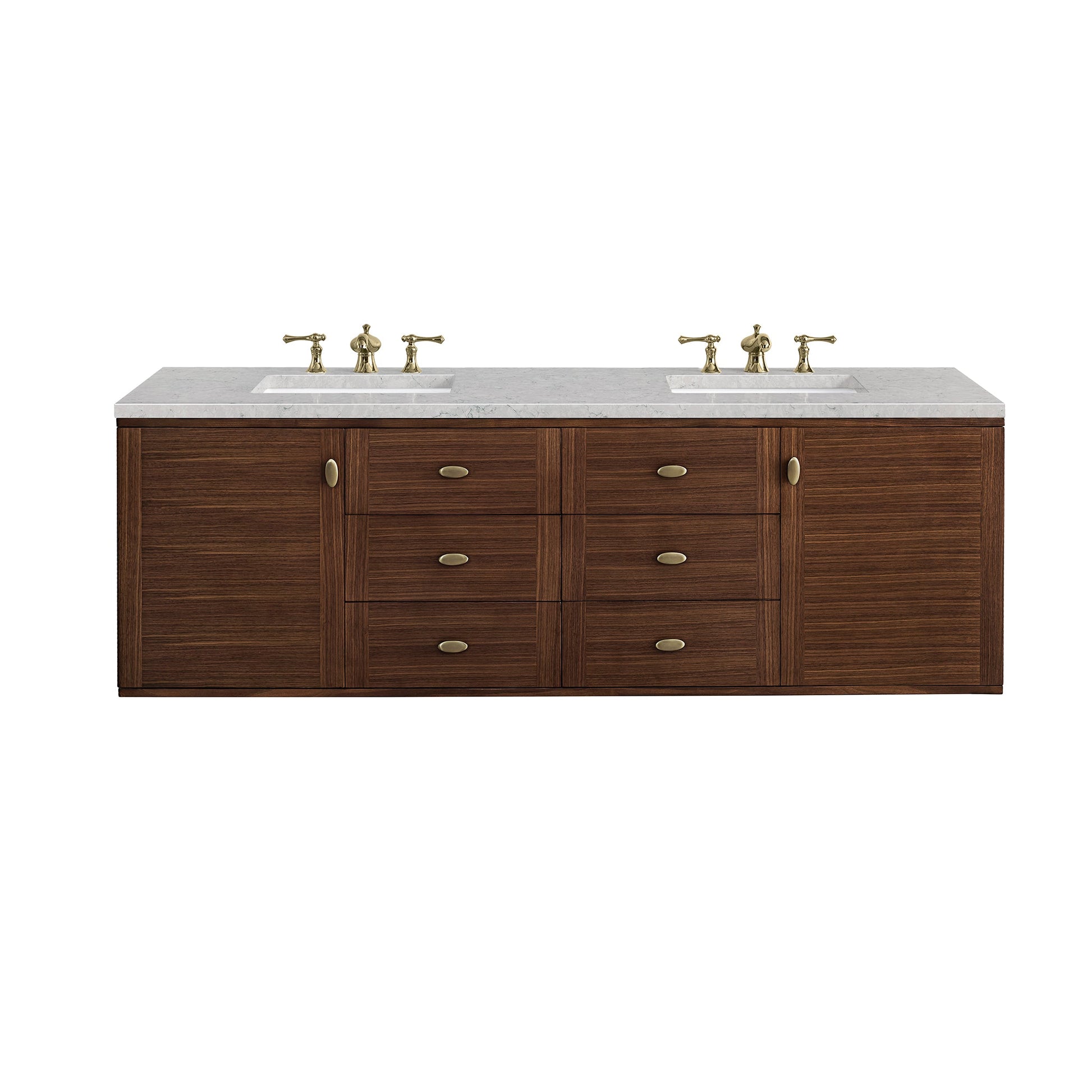 Mid-Century Walnut / Eternal Jasmine Pearl - 3 Faucet Holes
