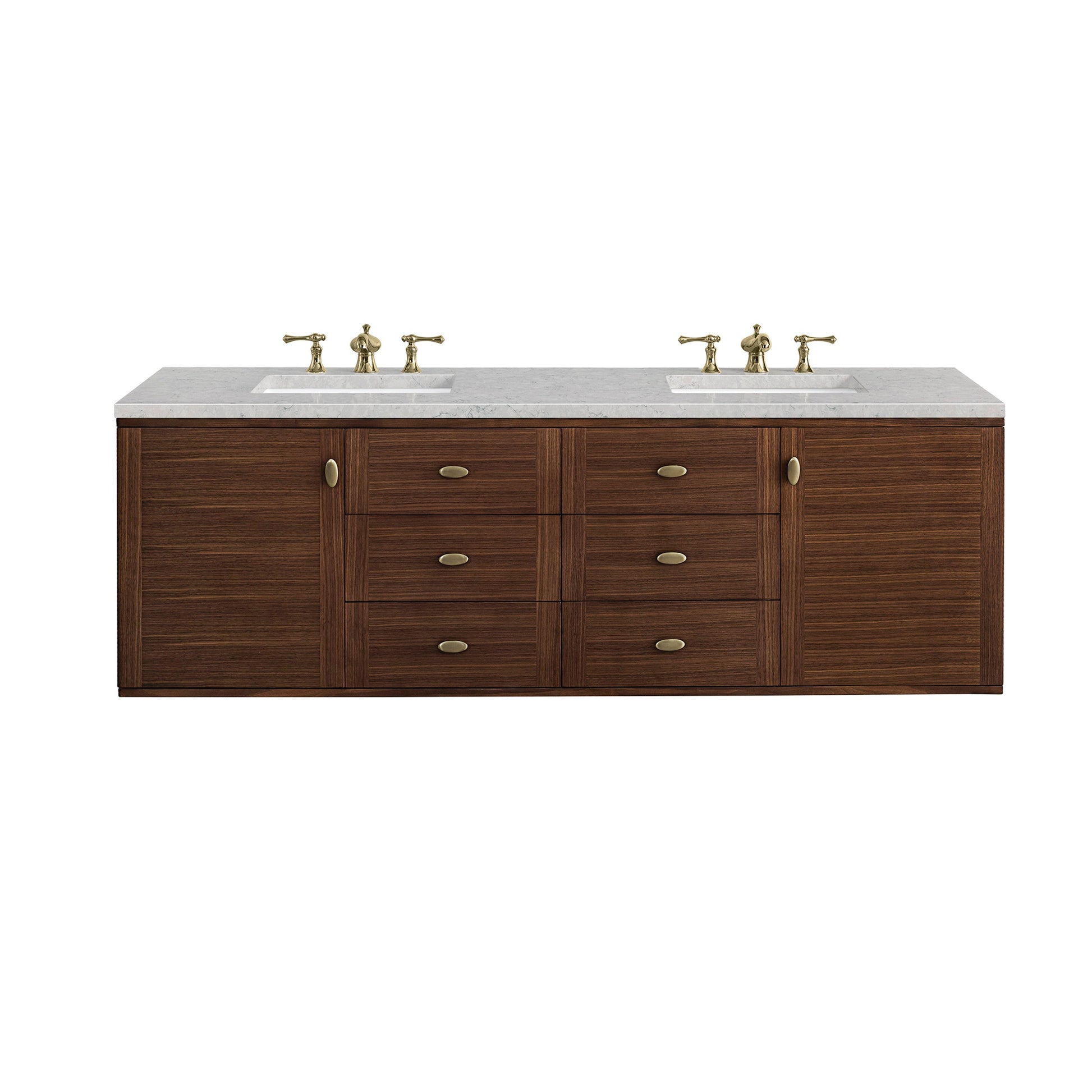 Mid-Century Walnut / Eternal Jasmine Pearl - 3 Faucet Holes
