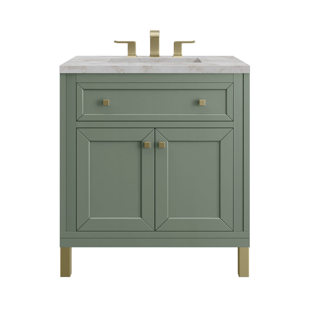 Smokey Celadon / Victorian Silver - 3 Faucet Holes