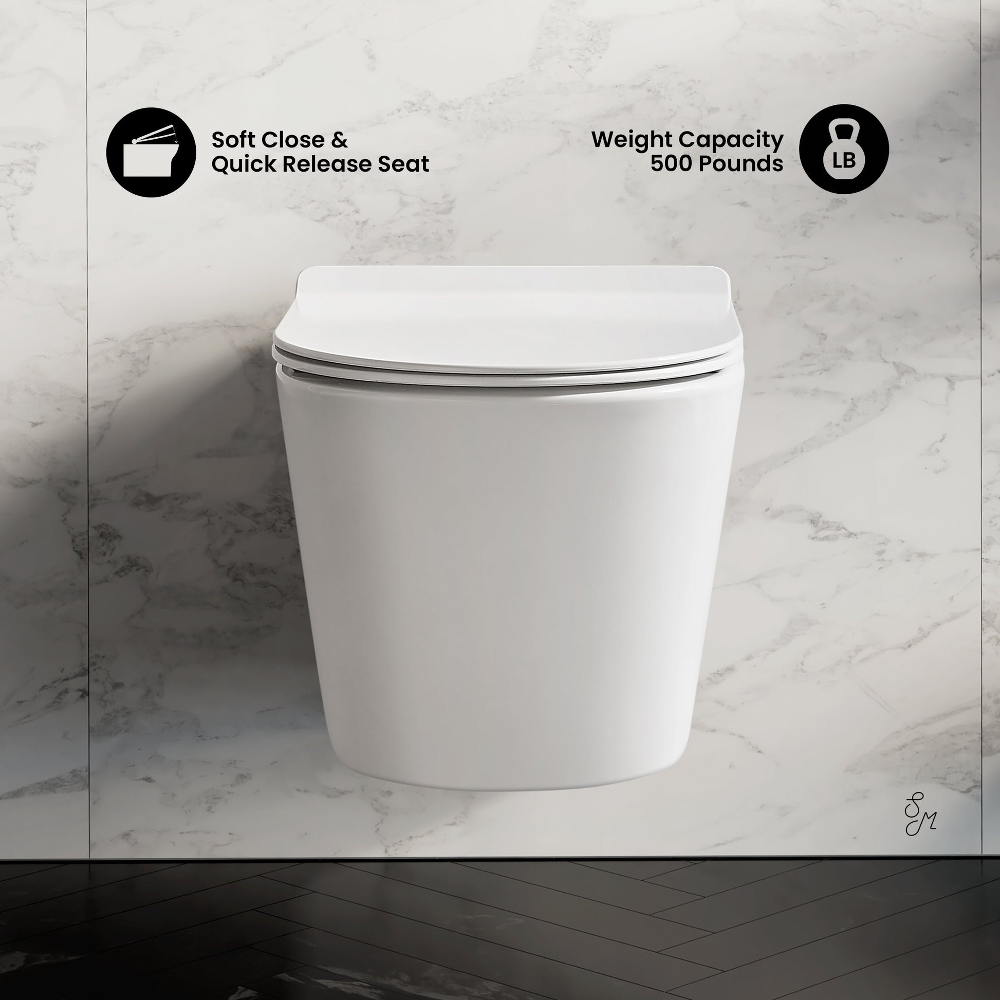 Glossy White / Brass