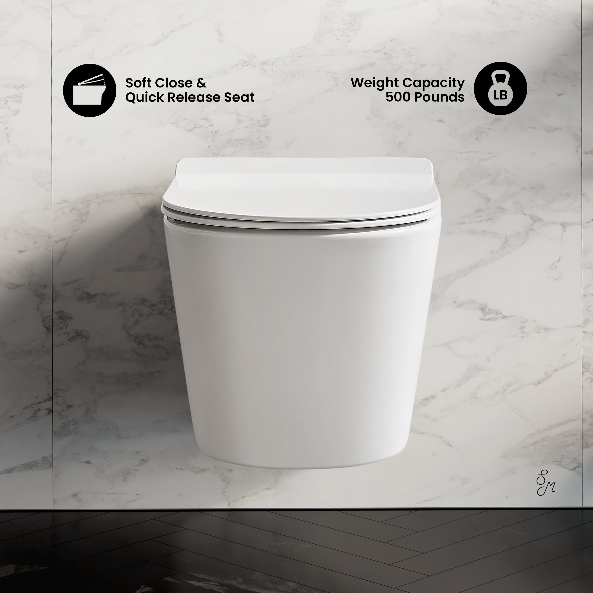 Glossy White / Brass