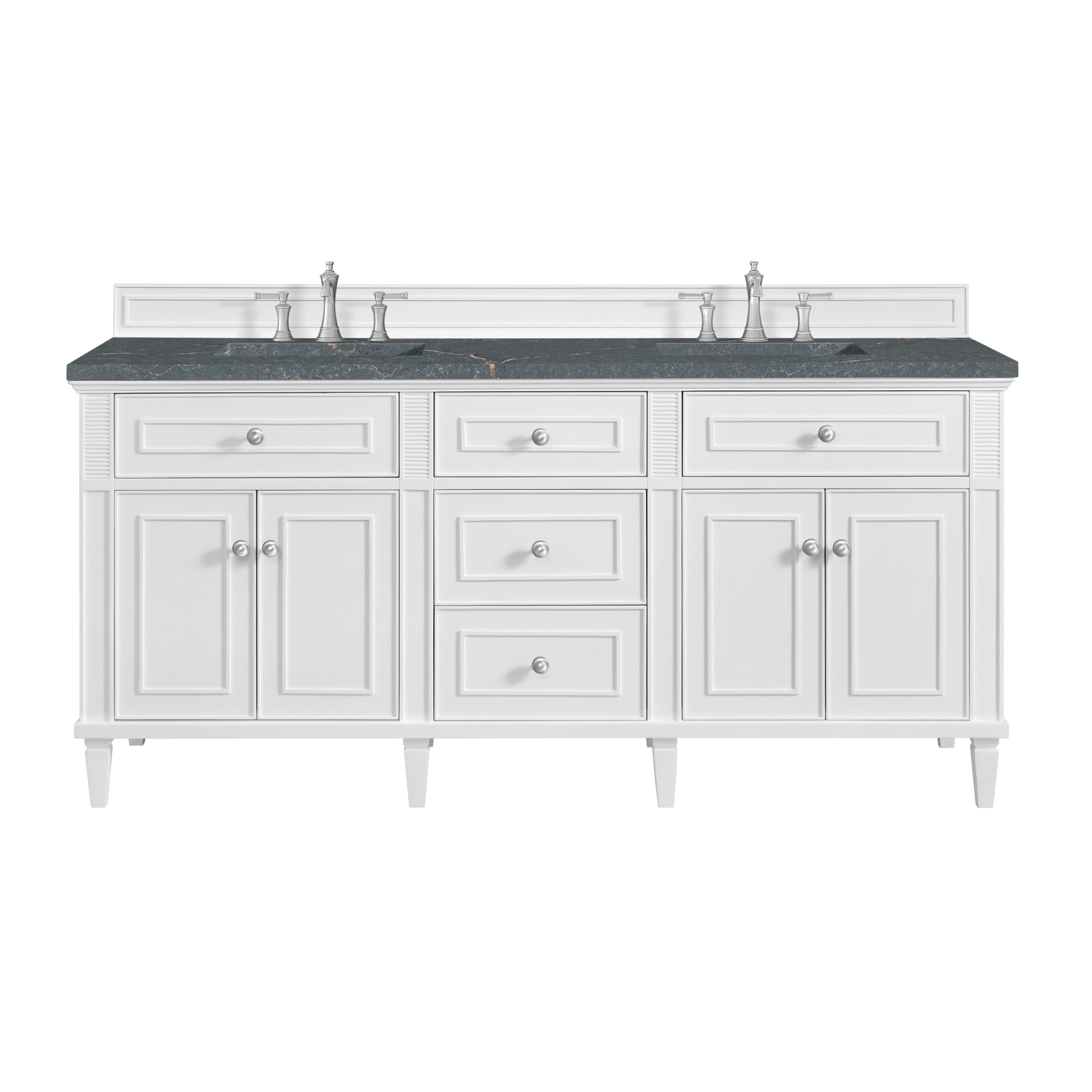 Bright White / Parisien Bleu - 3 Faucet Holes