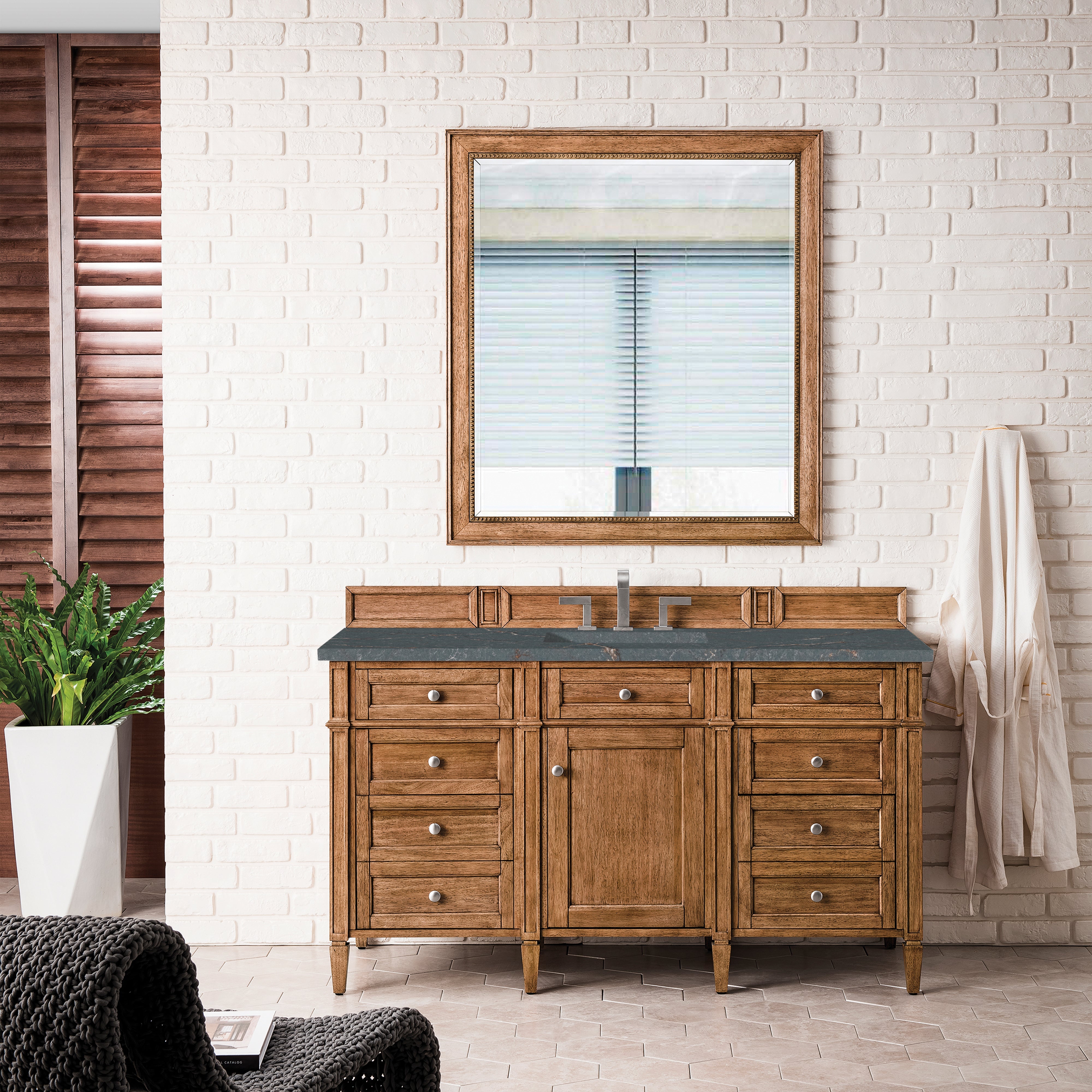 Saddle Brown / Parisien Bleu - 3 Faucet Holes