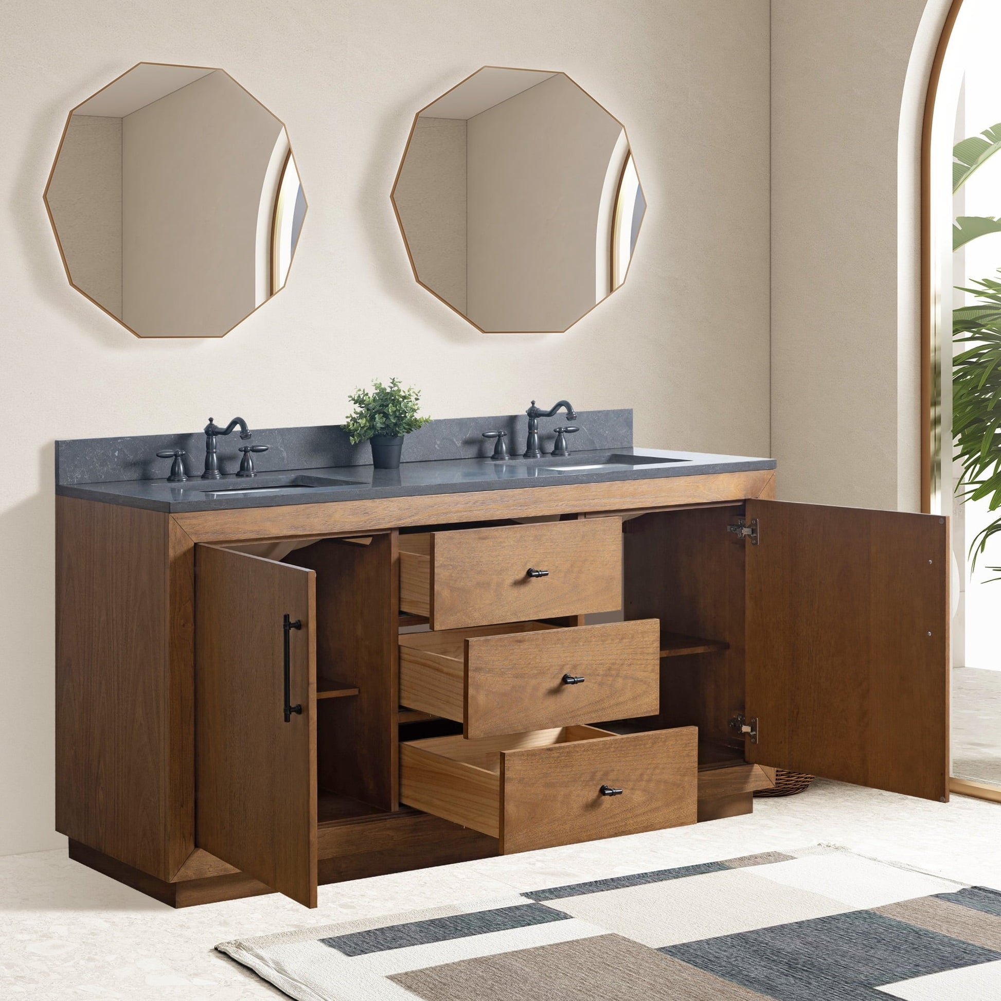 Tan / Black Limestone