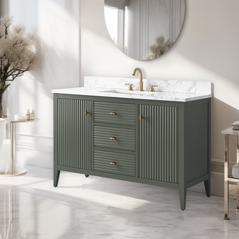 Linear Vintage Green / Golden Brushed