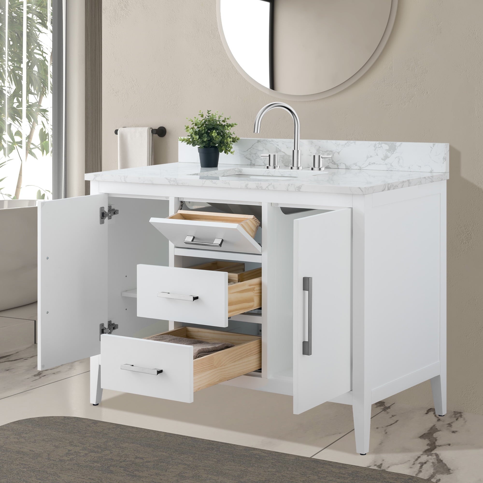 White / Brushed Nickel