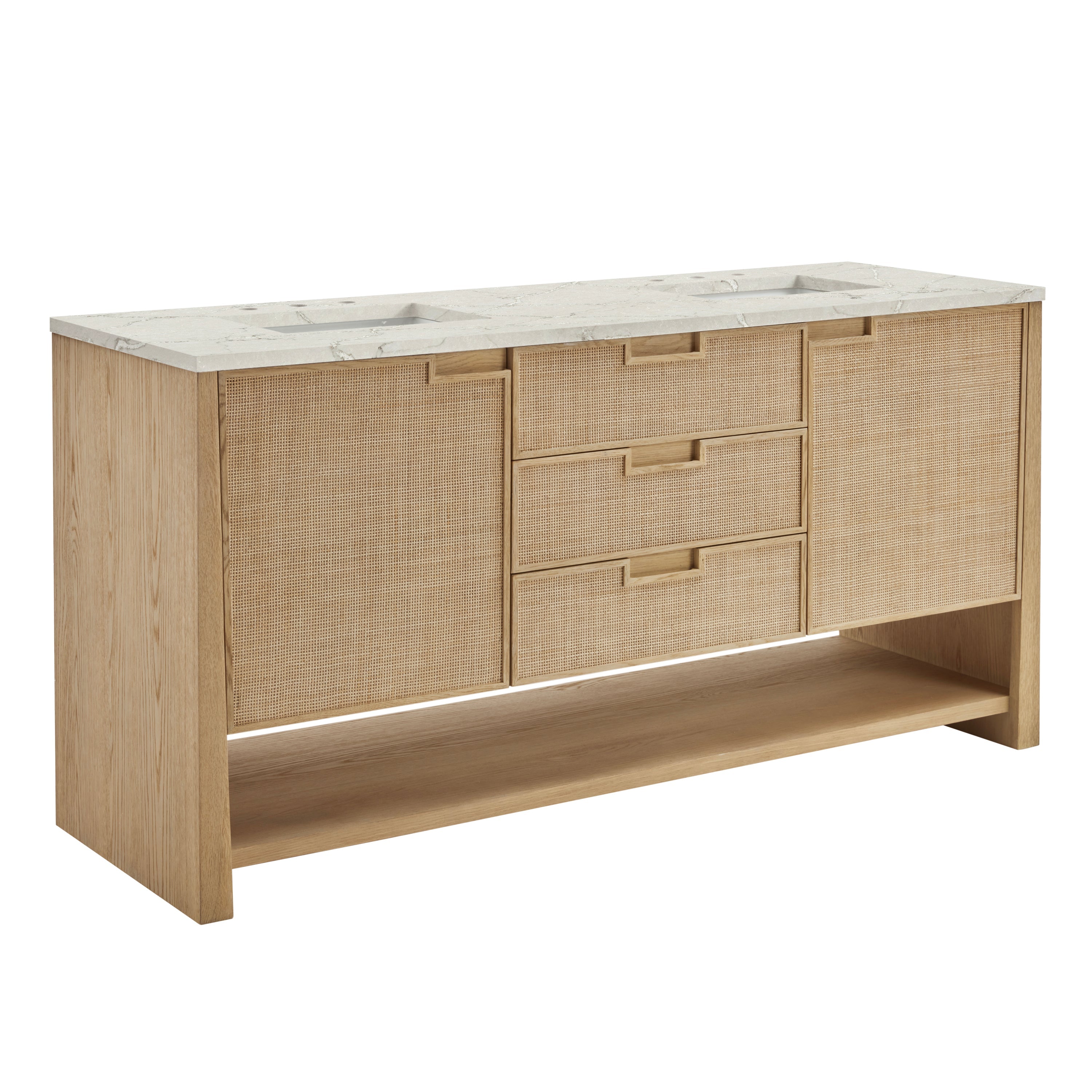 Seaside Oak / Victorian Silver - 3 Faucet Holes