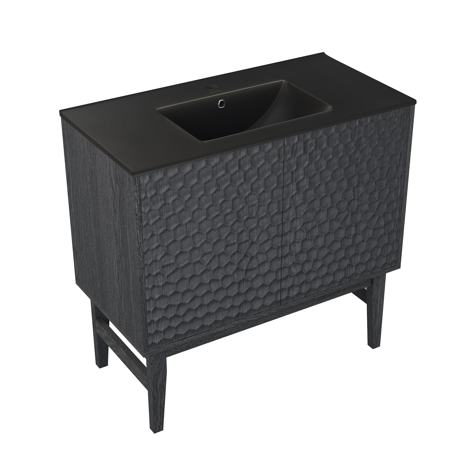 Black Oak / Matte Black / 1-Hole