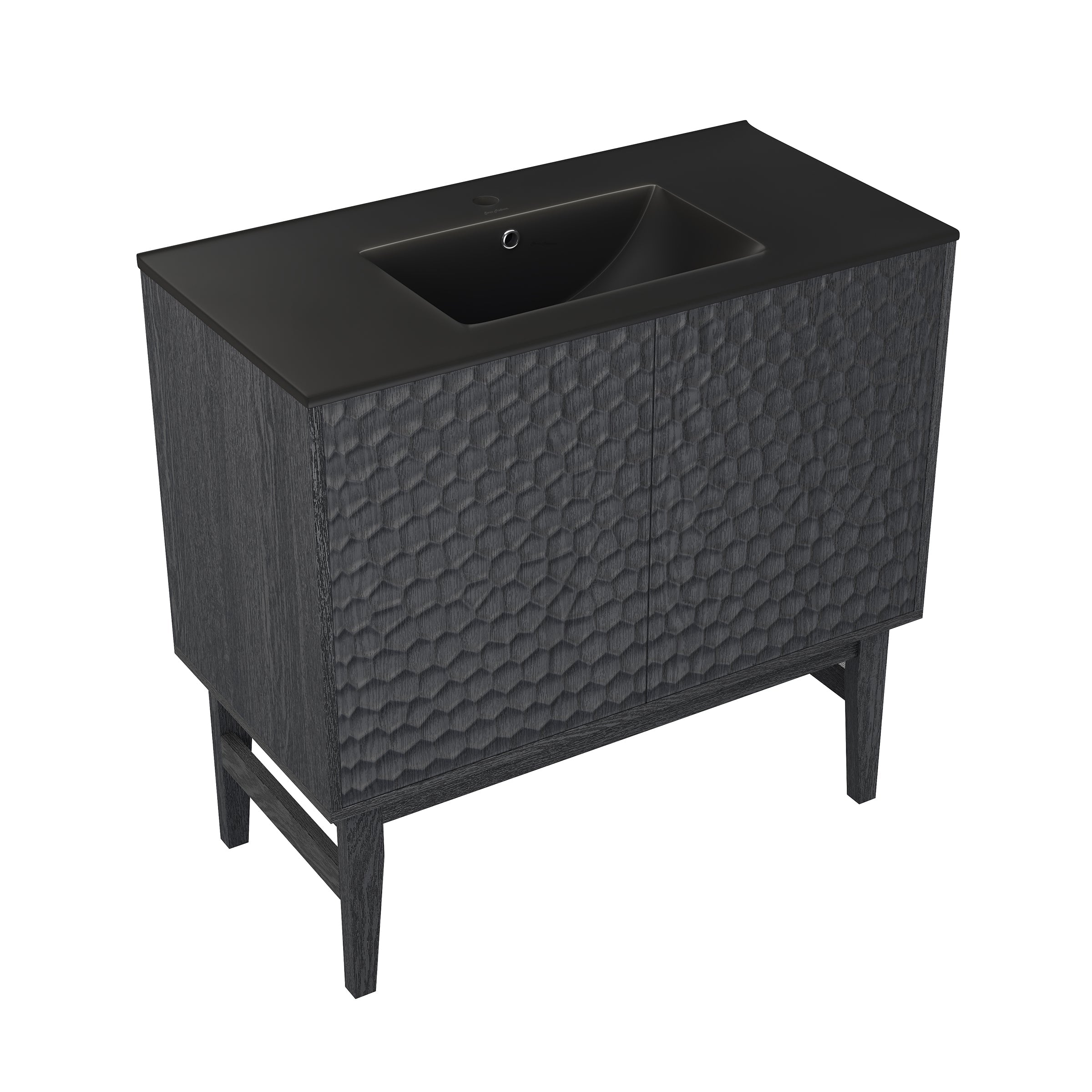Black Oak / Matte Black / 1-Hole