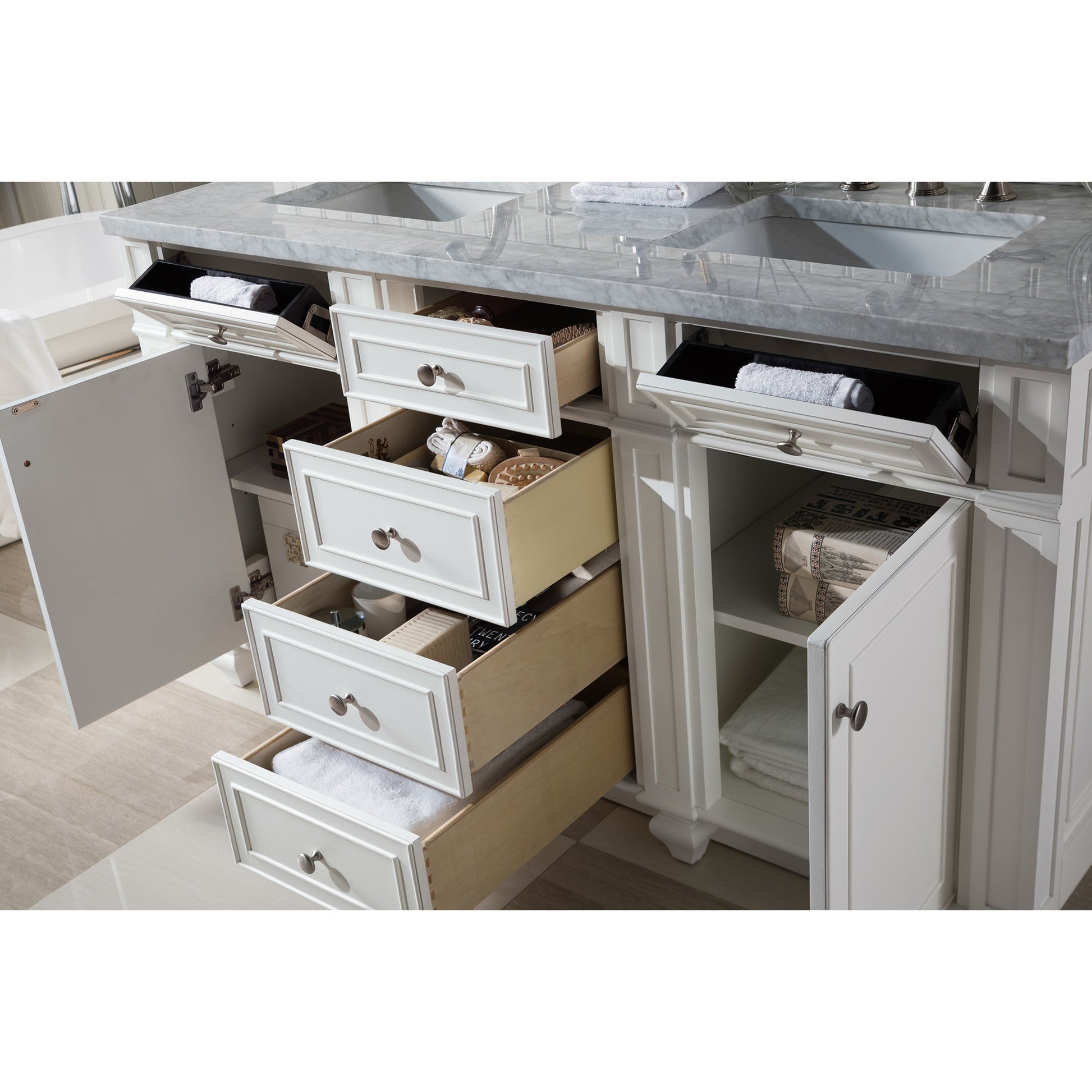 Bright White / Carrara White - 3 Faucet Holes