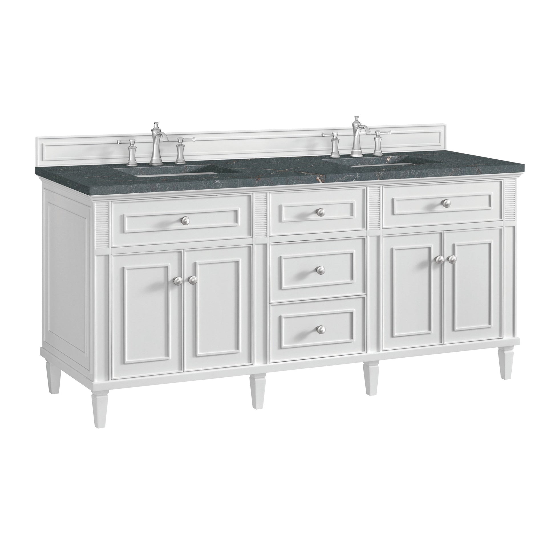 Bright White / Parisien Bleu - 3 Faucet Holes
