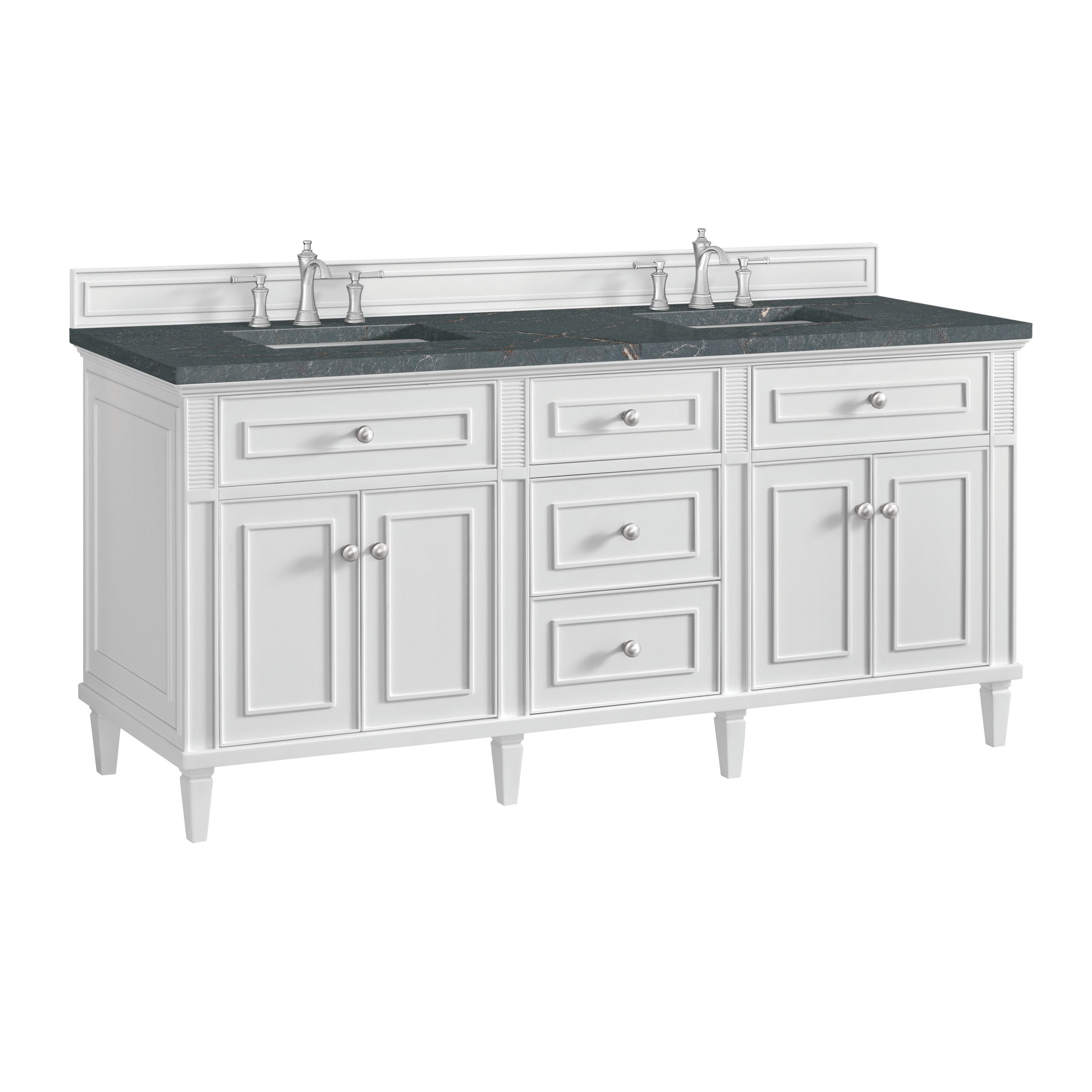 Bright White / Parisien Bleu - 3 Faucet Holes