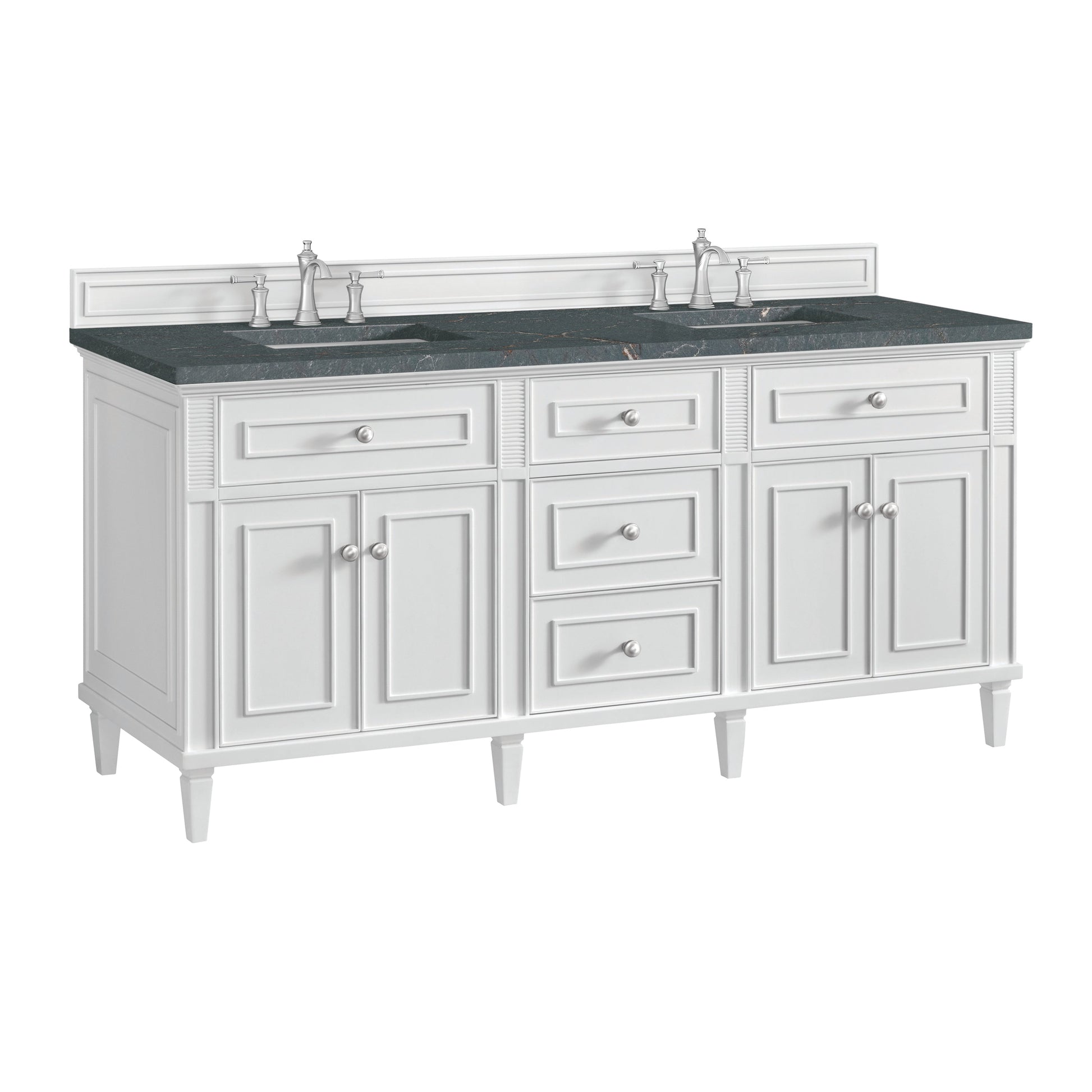 Bright White / Parisien Bleu - 3 Faucet Holes