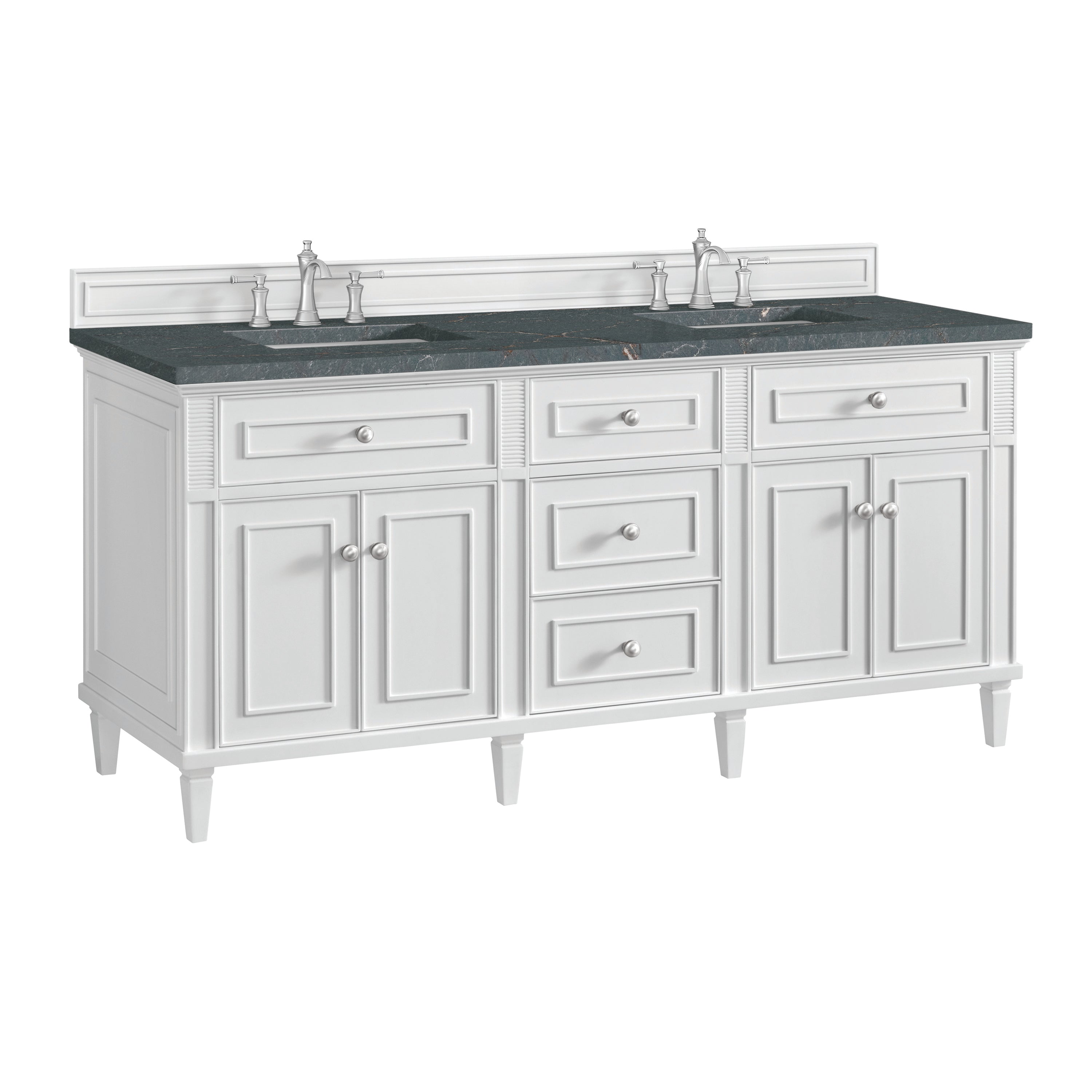 Bright White / Parisien Bleu - 3 Faucet Holes