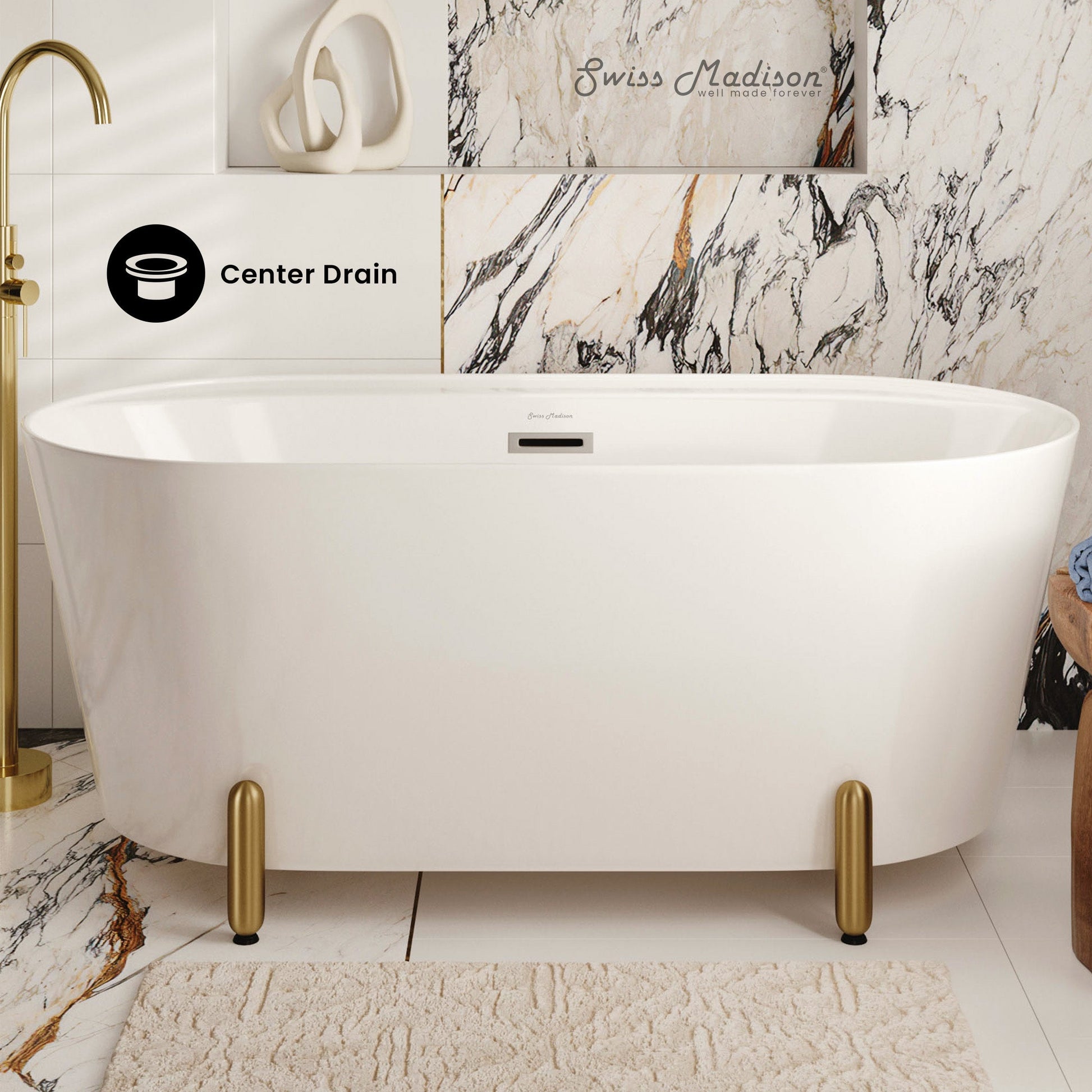 Glossy White / Gold