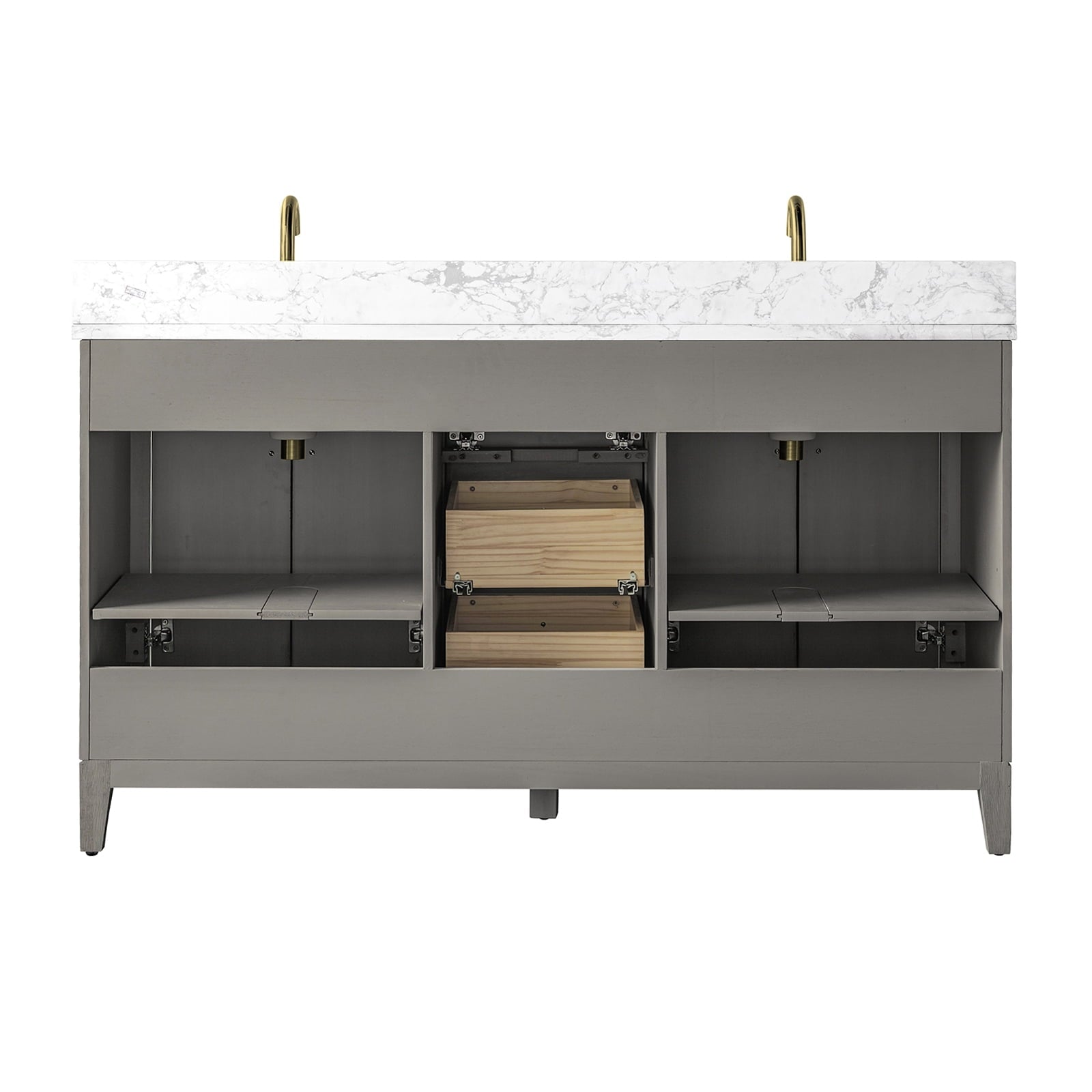 Linear Driftwood Gray / Golden Brushed