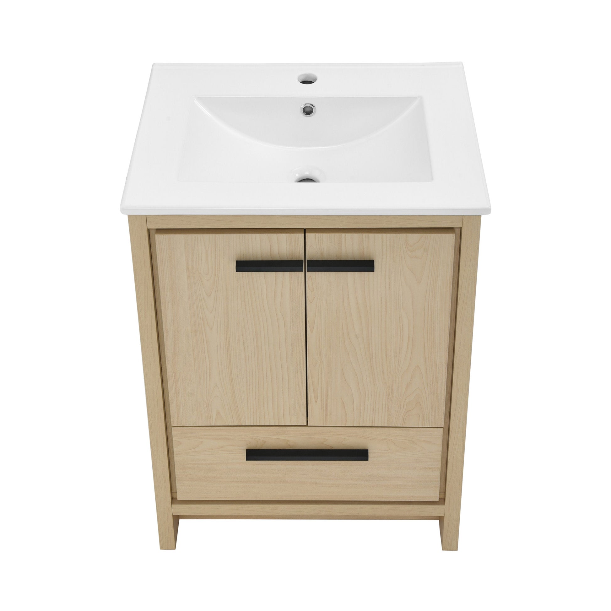 Natural Oak / White / 1-Hole
