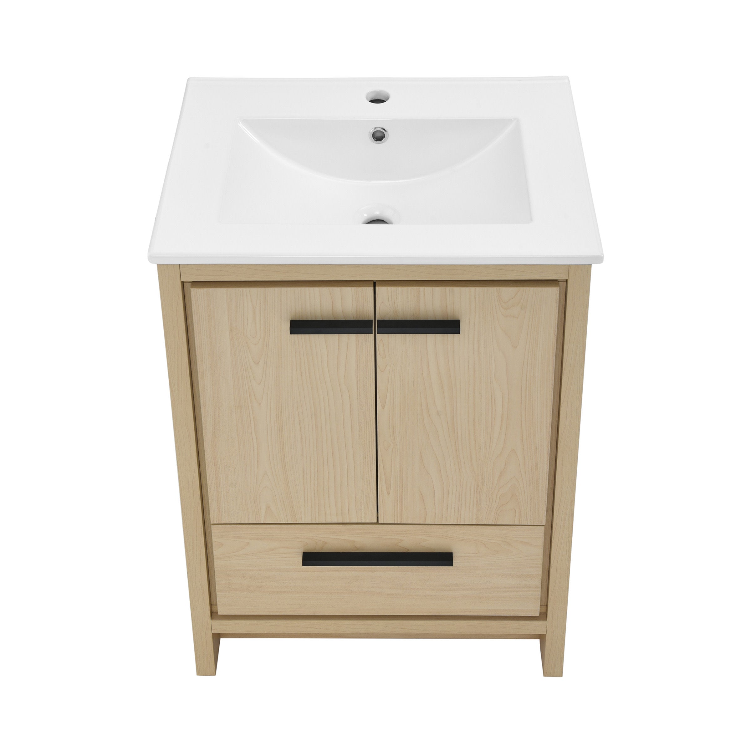 Natural Oak / White / 1-Hole