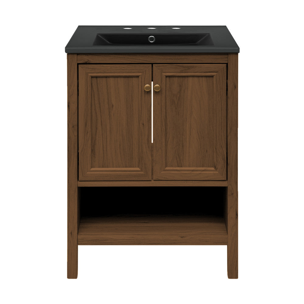 Brown Oak / Black / 3-Hole Wide