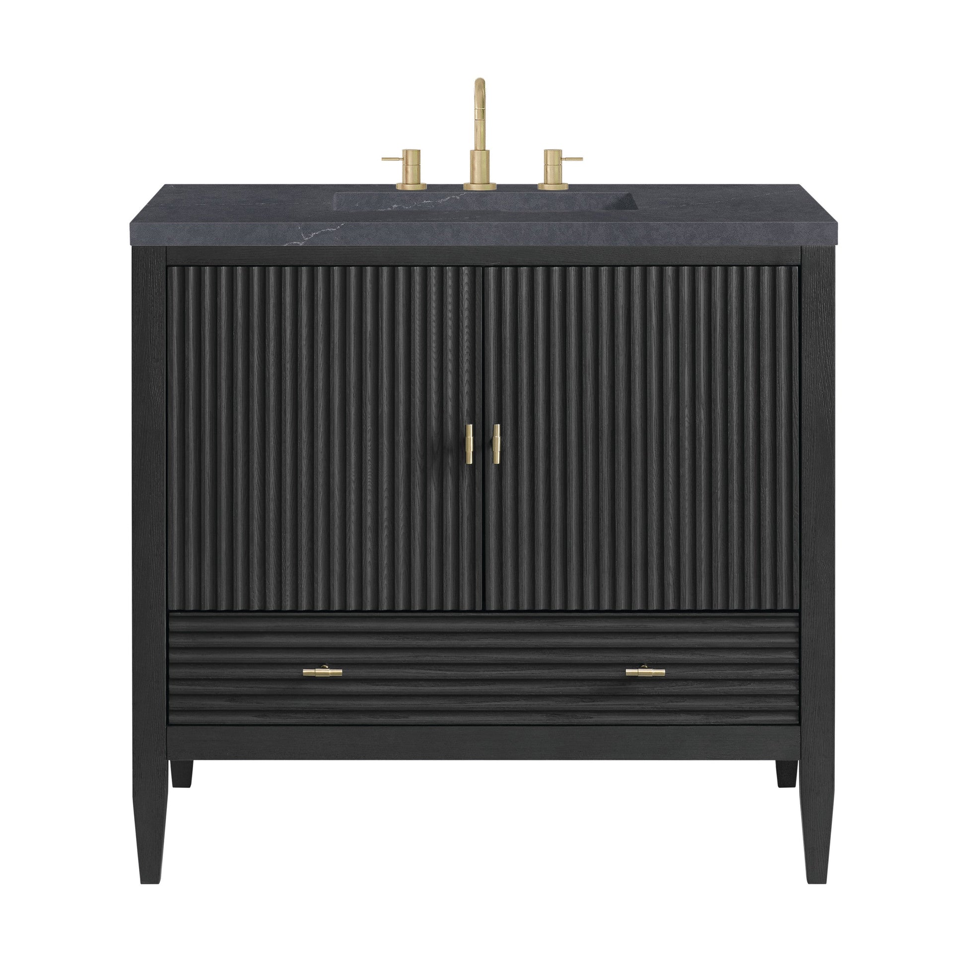 Carbon Oak / Charcoal Soapstone - 3 Faucet Holes