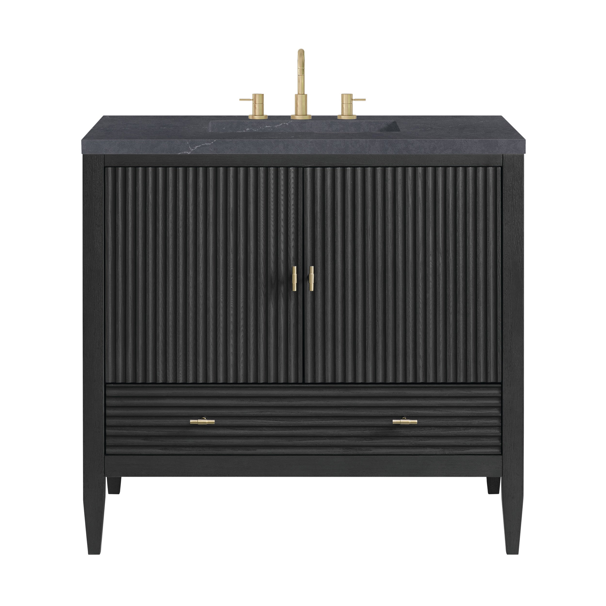 Carbon Oak / Charcoal Soapstone - 3 Faucet Holes