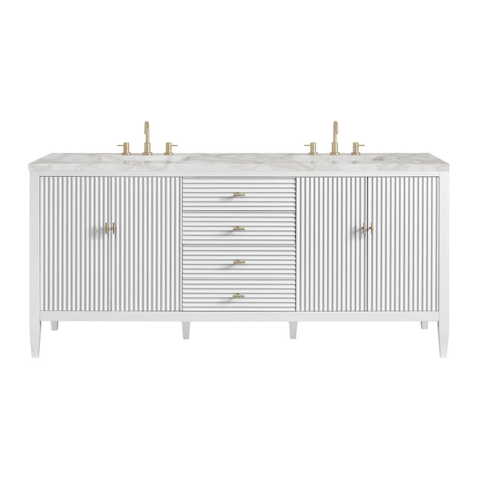 Bright White / Victorian Silver - 3 Faucet Holes