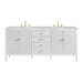 Bright White / Victorian Silver - 3 Faucet Holes