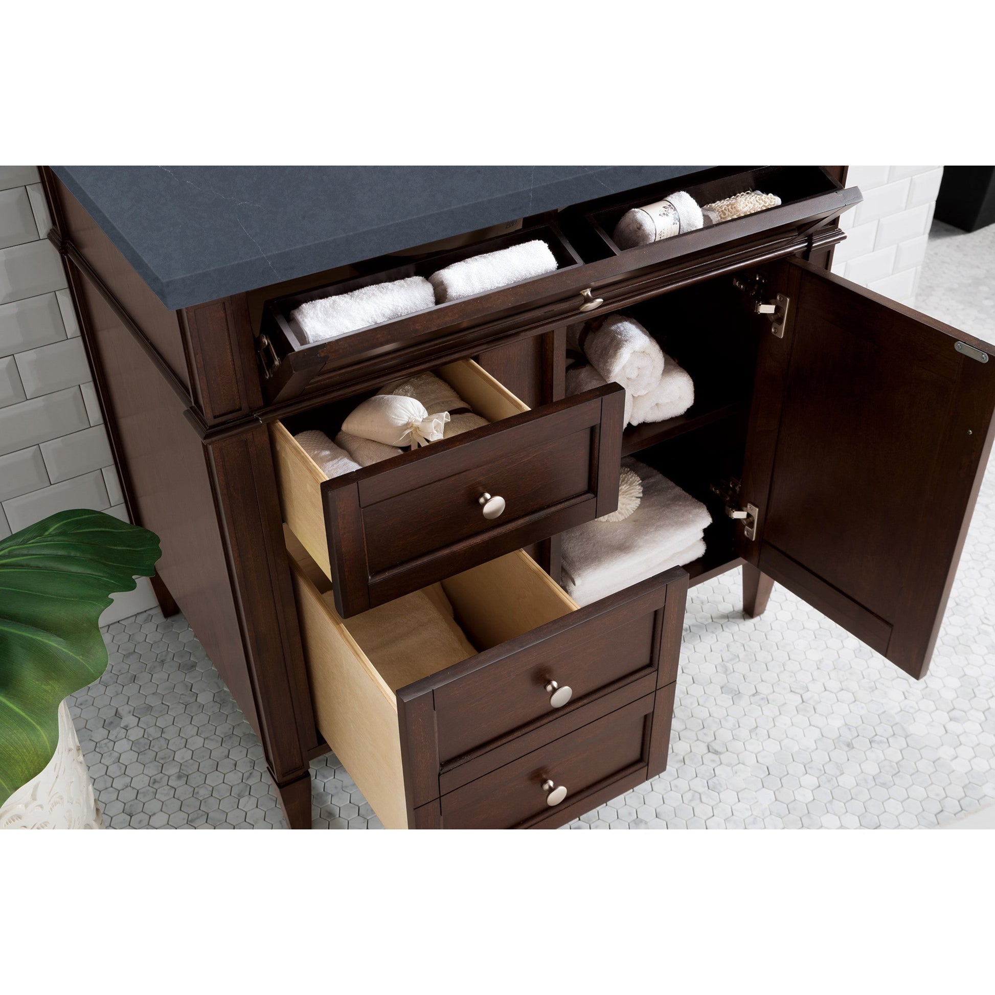 Burnished Mahogany / Charcoal Soapstone - 3 Faucet Holes