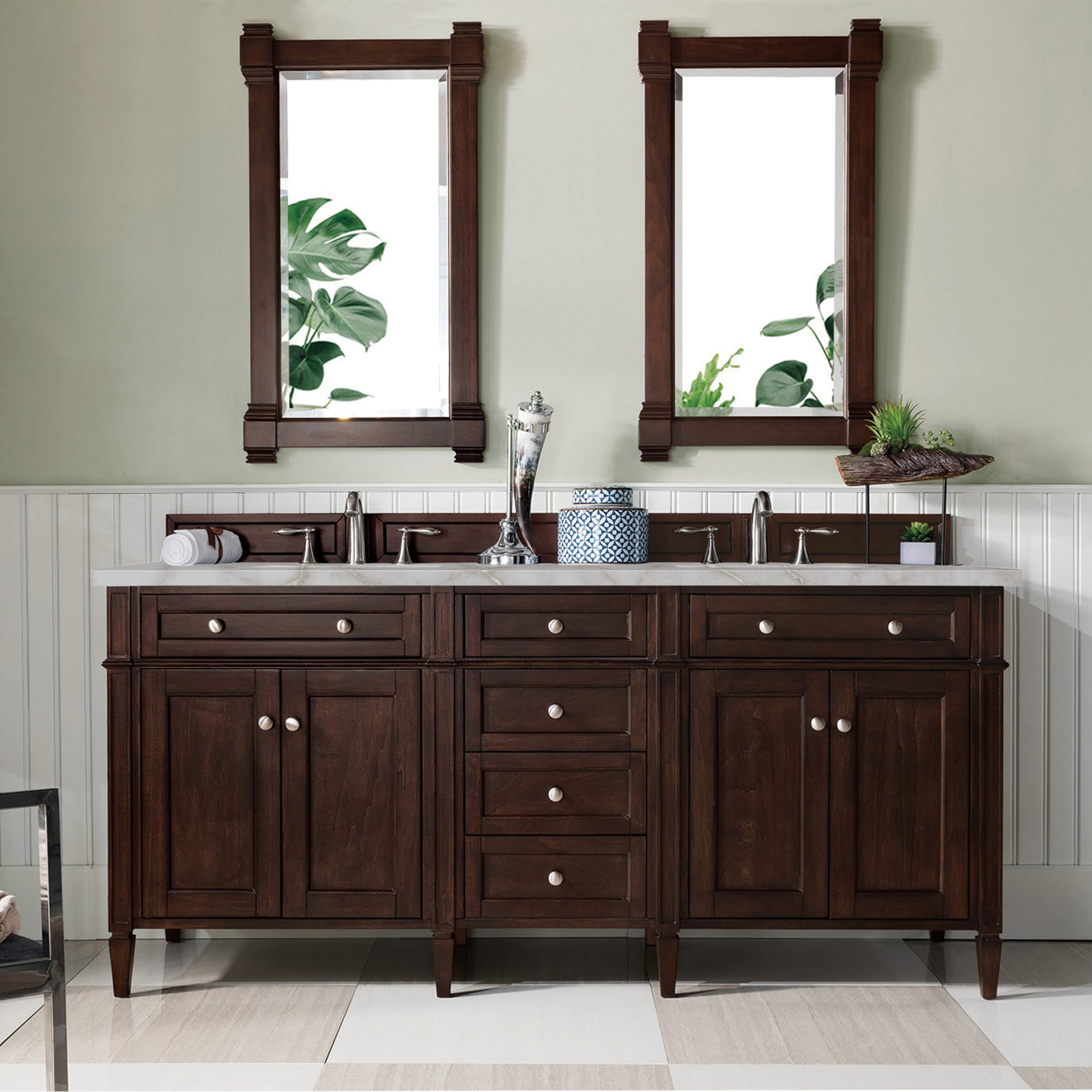 Burnished Mahogany / Victorian Silver - 3 Faucet Holes