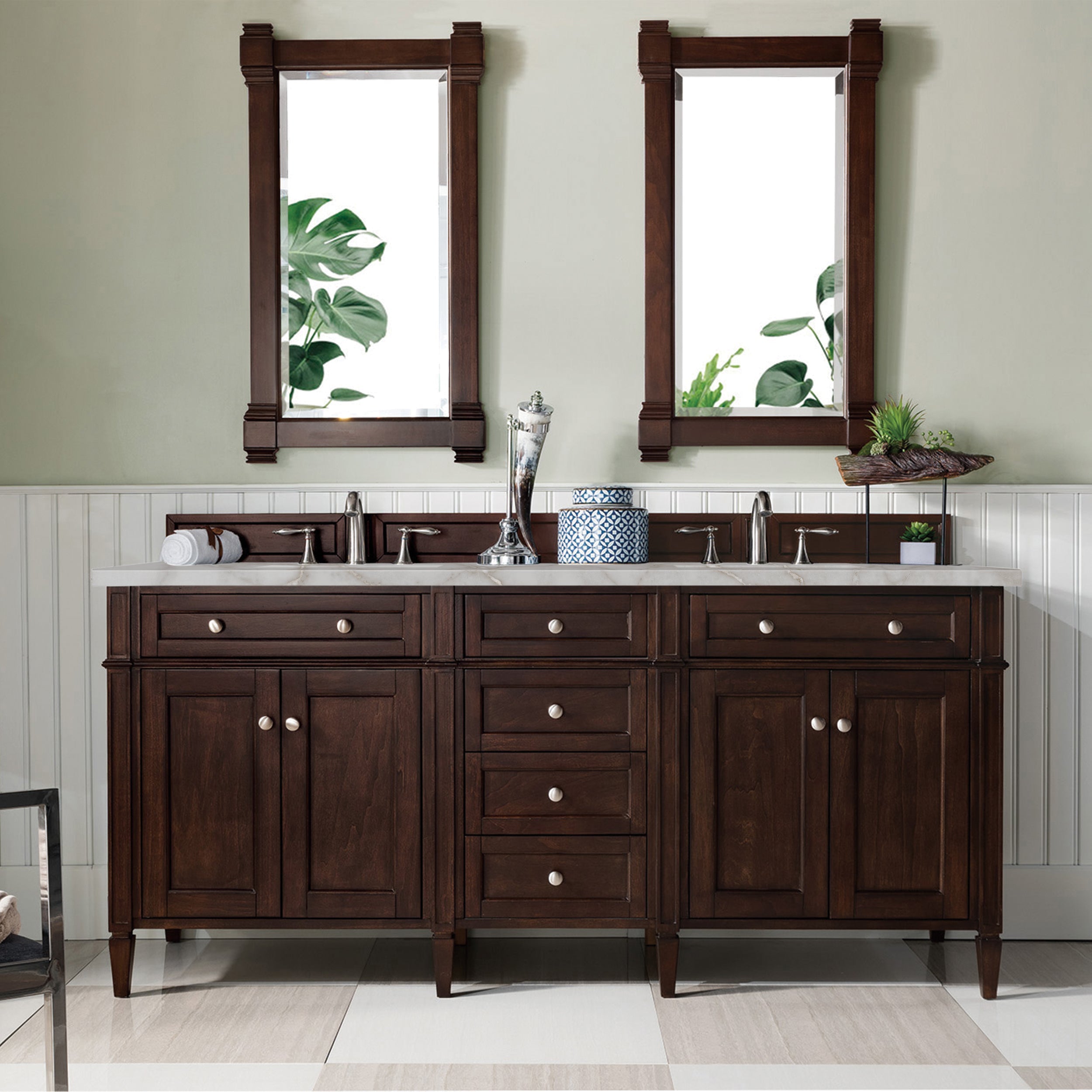 Burnished Mahogany / Victorian Silver - 3 Faucet Holes