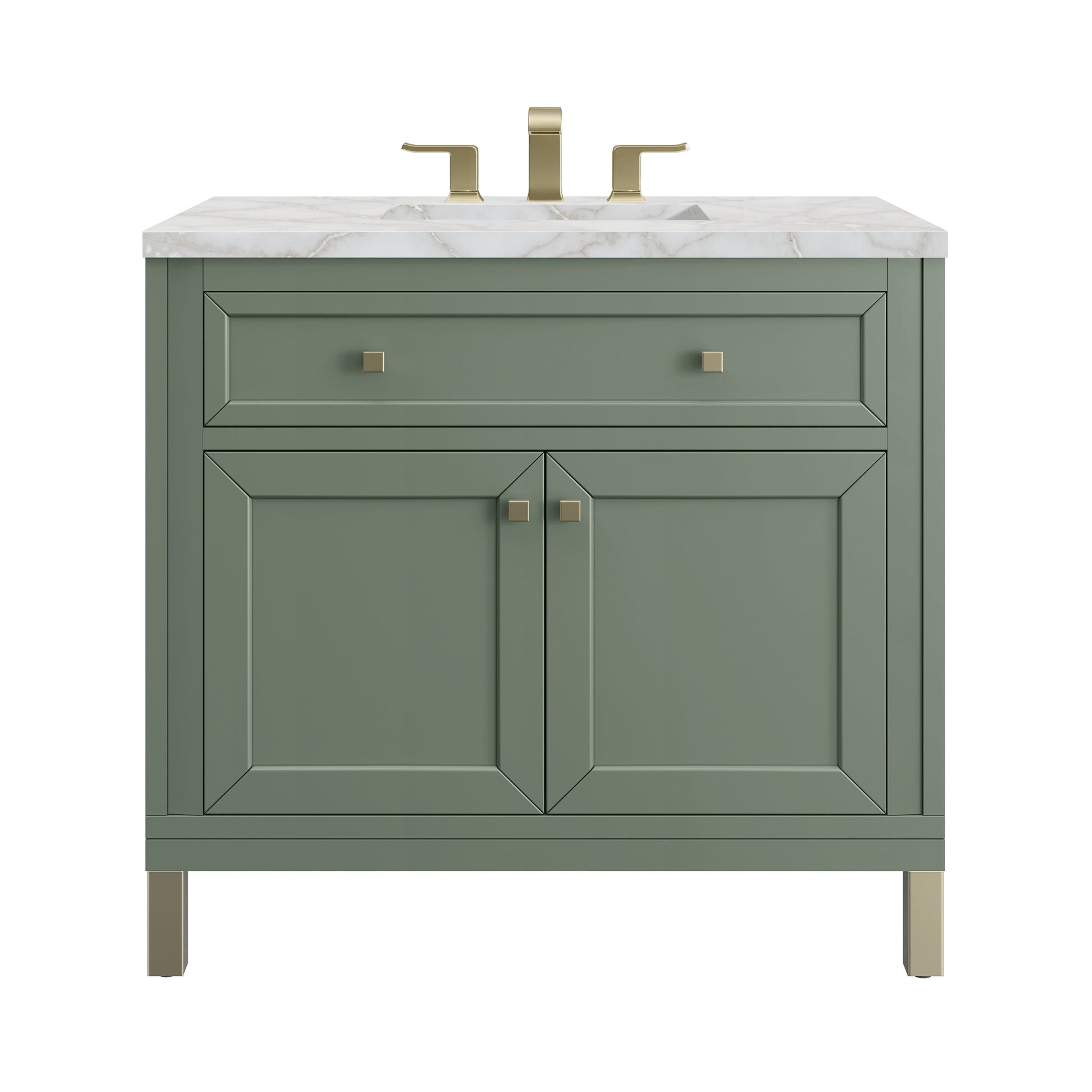 Smokey Celadon / Victorian Silver - 3 Faucet Holes
