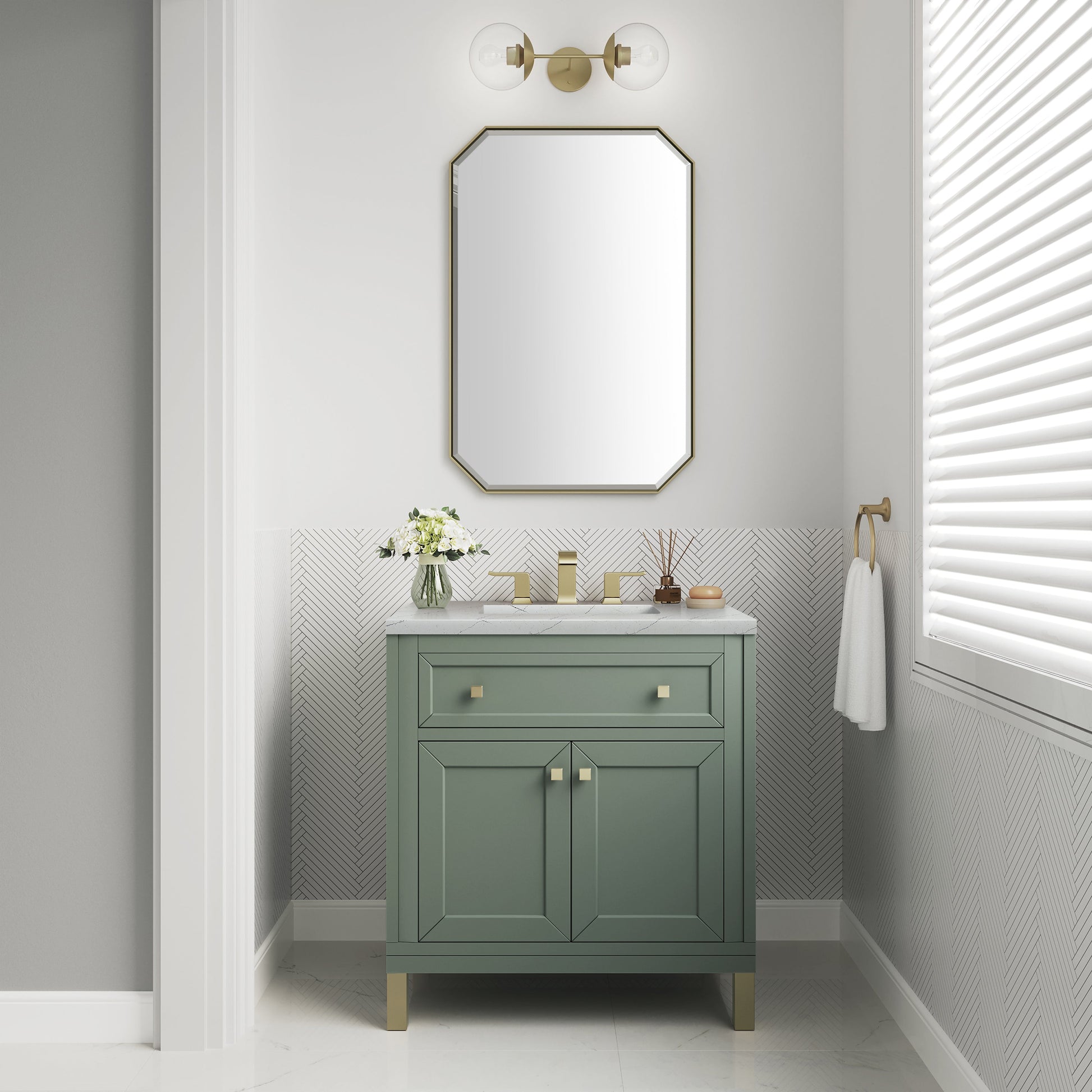 Smokey Celadon / Ethereal Noctis - 3 Faucet Holes