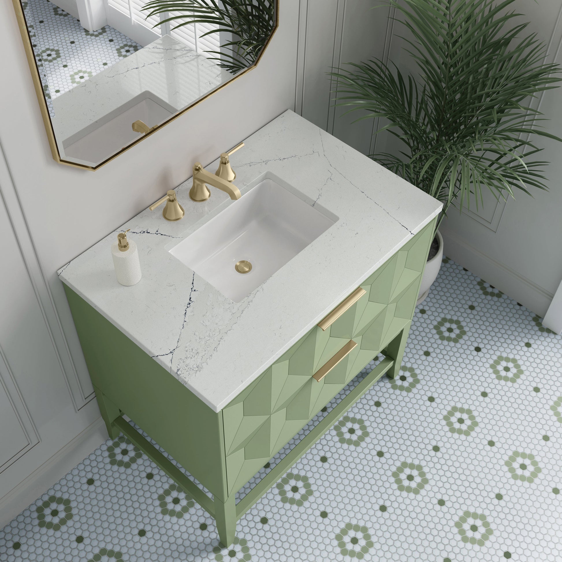 Pistachio / Ethereal Noctis - 3 Faucet Holes