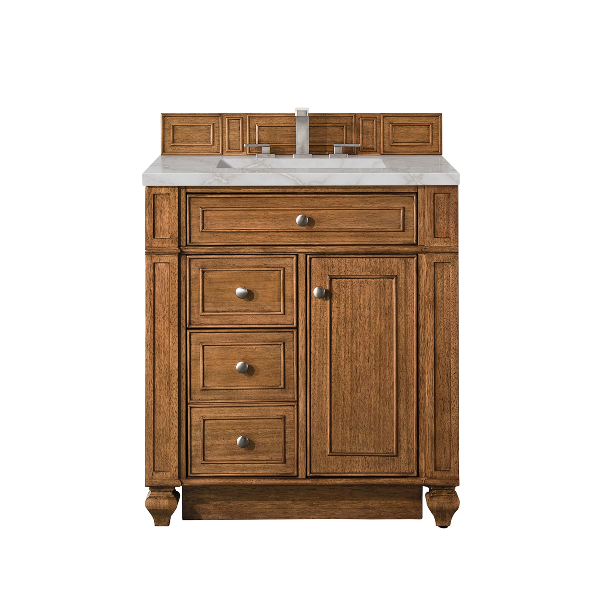 Saddle Brown / Victorian Silver - 3 Faucet Holes