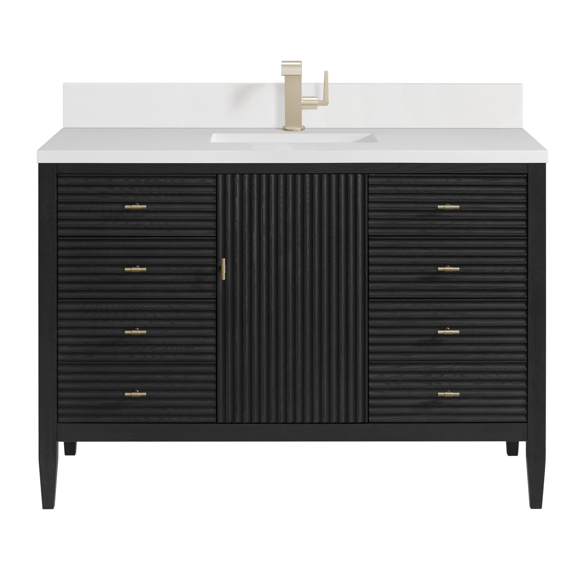 Carbon Oak / White Zeus - 1 Faucet Hole