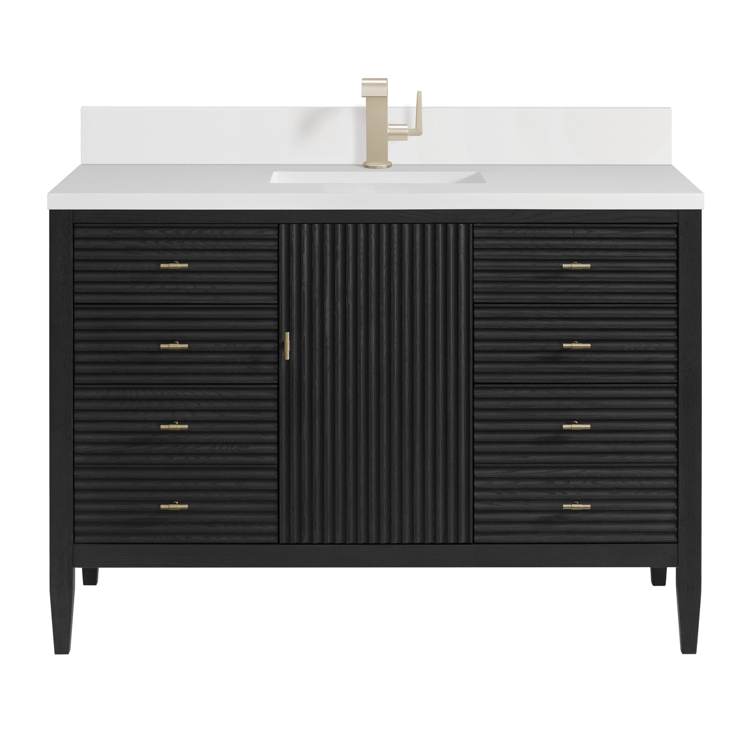 Carbon Oak / White Zeus - 1 Faucet Hole