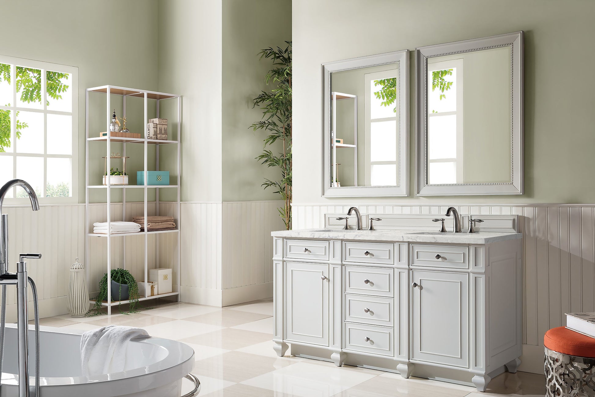 Bright White / Eternal Jasmine Pearl - 3 Faucet Holes