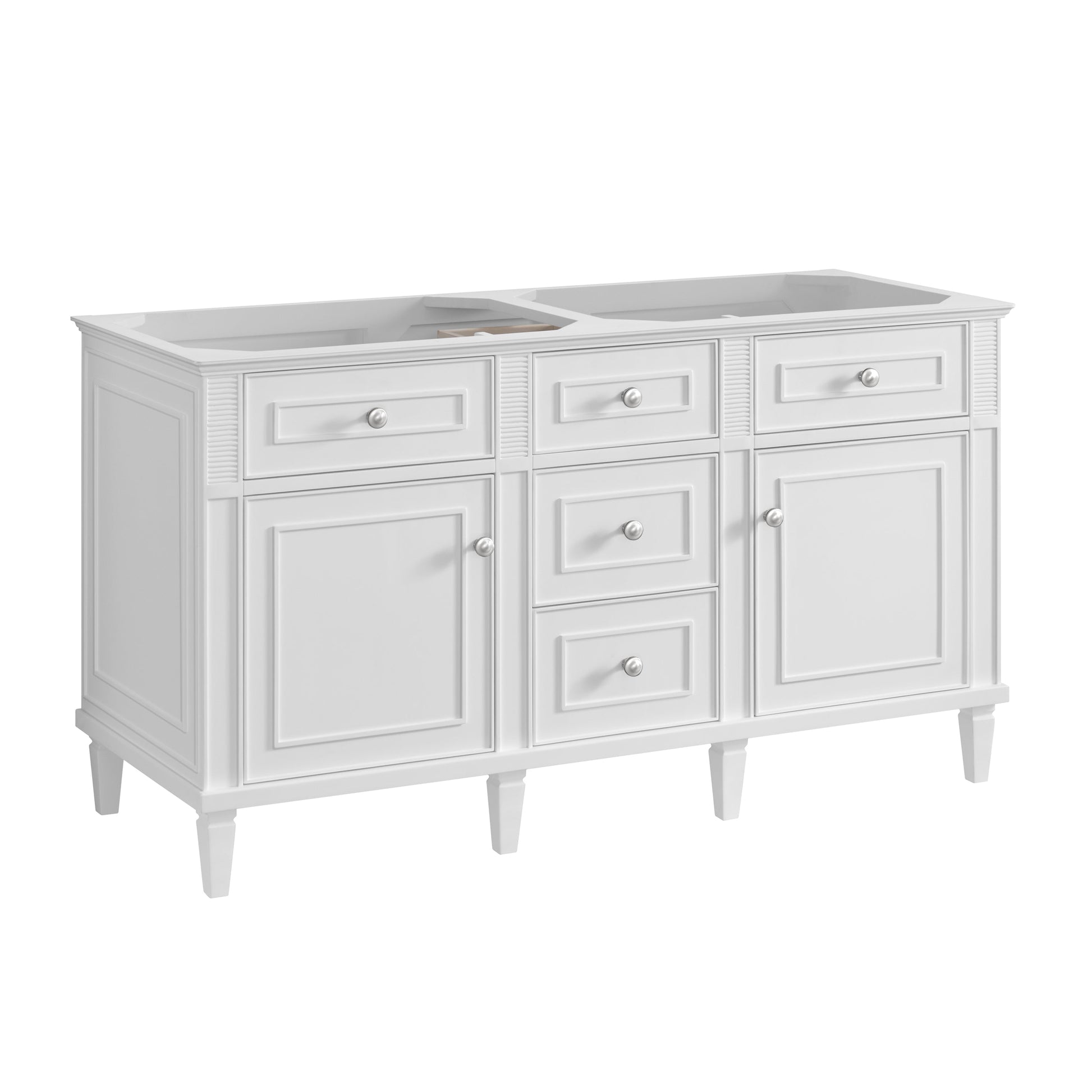 Bright White / Victorian Silver - 3 Faucet Holes
