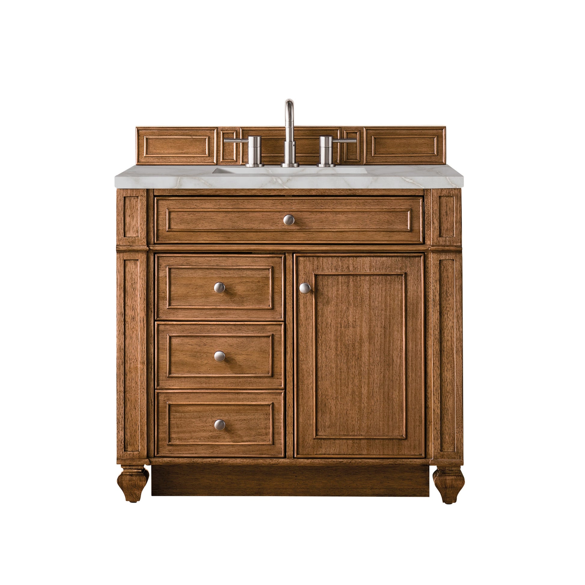 Saddle Brown / Victorian Silver - 3 Faucet Holes