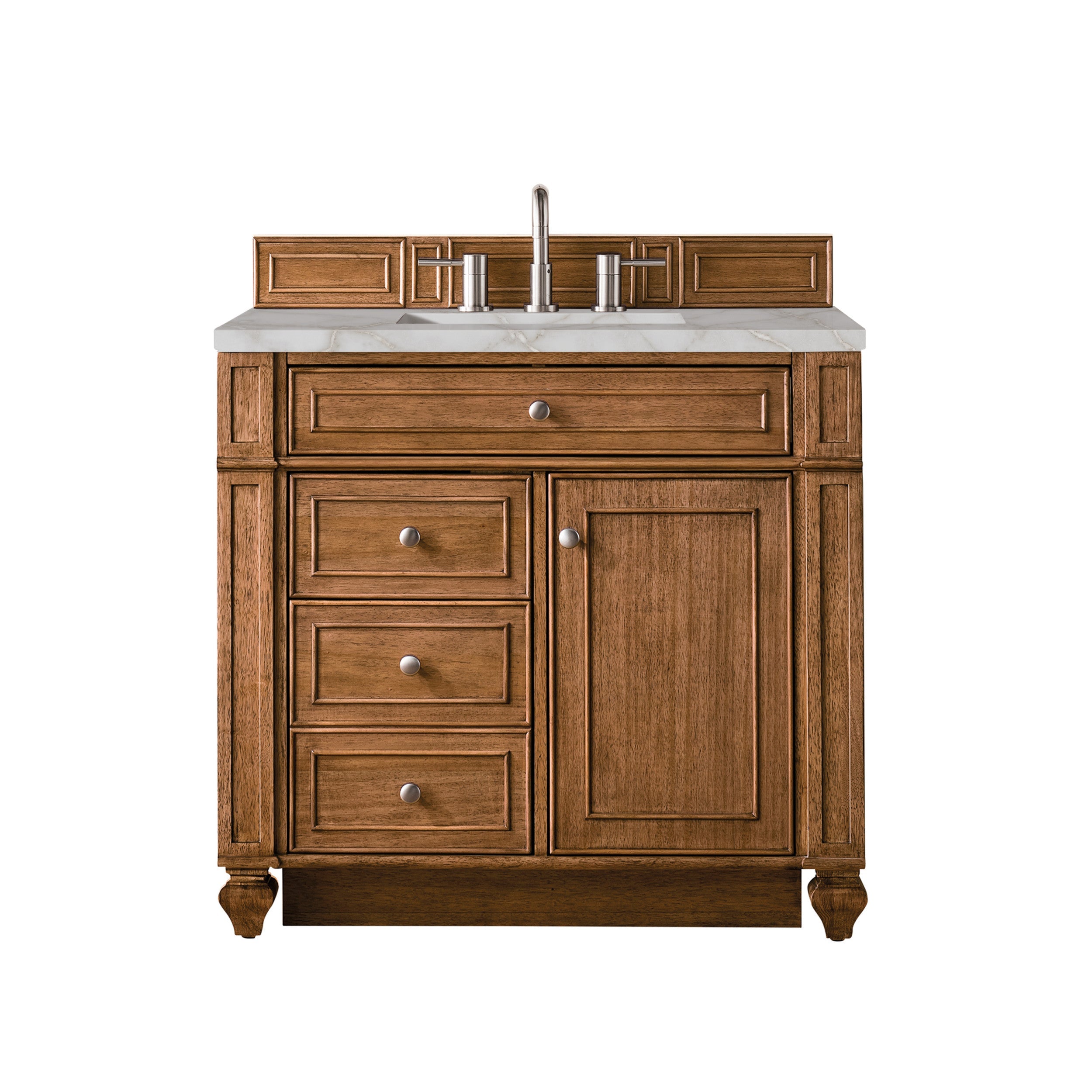 Saddle Brown / Victorian Silver - 3 Faucet Holes
