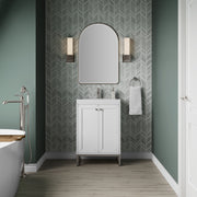 Glossy White / Brushed Nickel